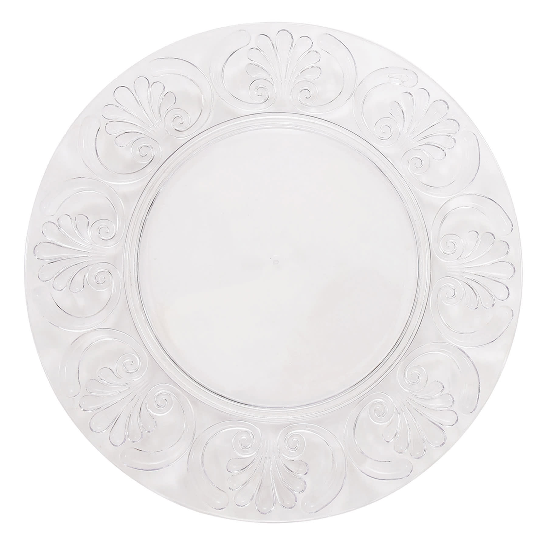 Embossed Clear Acrylic Salad Plate