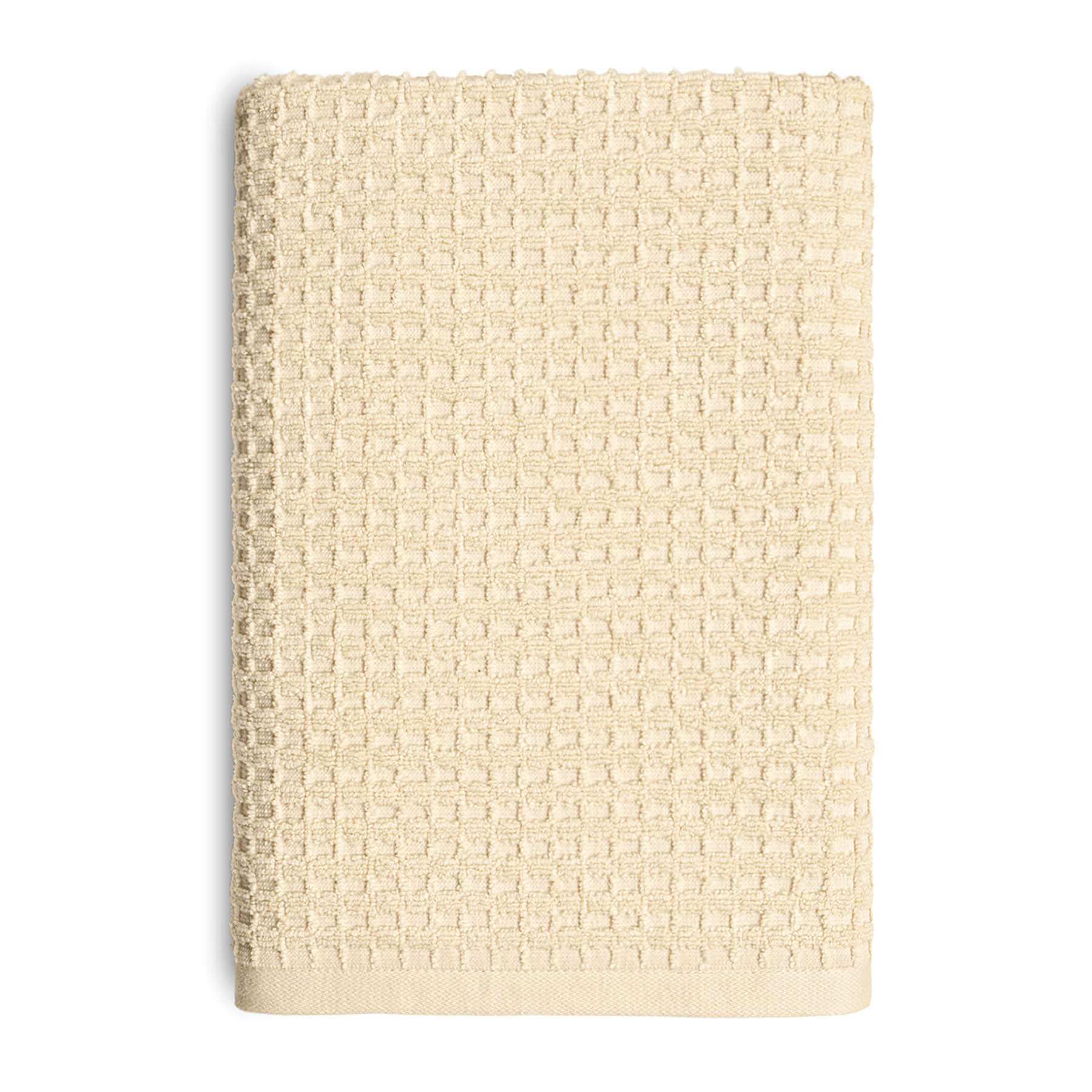 Crosby St. Ivory Terry Waffle Cotton Bath Towel, 30x54