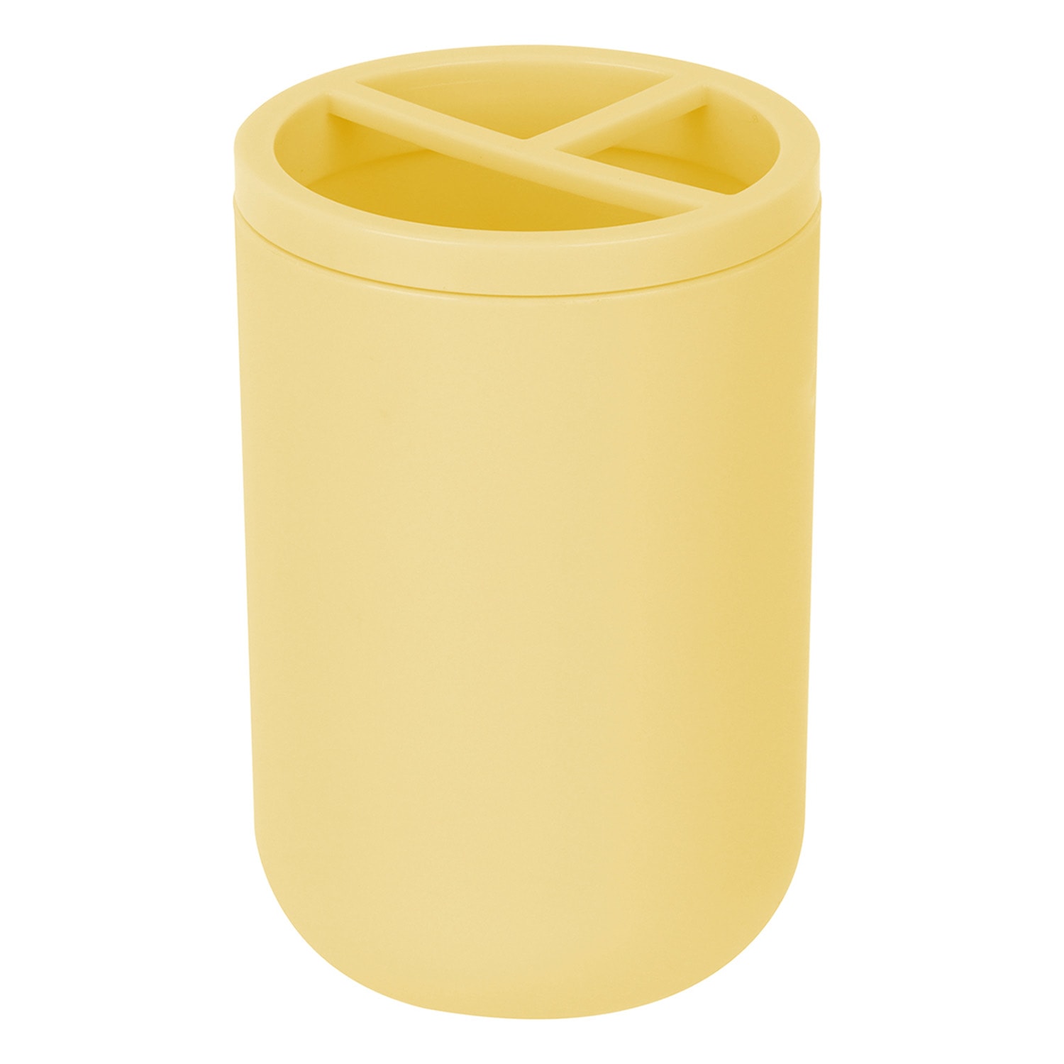 Tiny Dreamers Yellow Plastic Toothbrush Holder, 4.4"