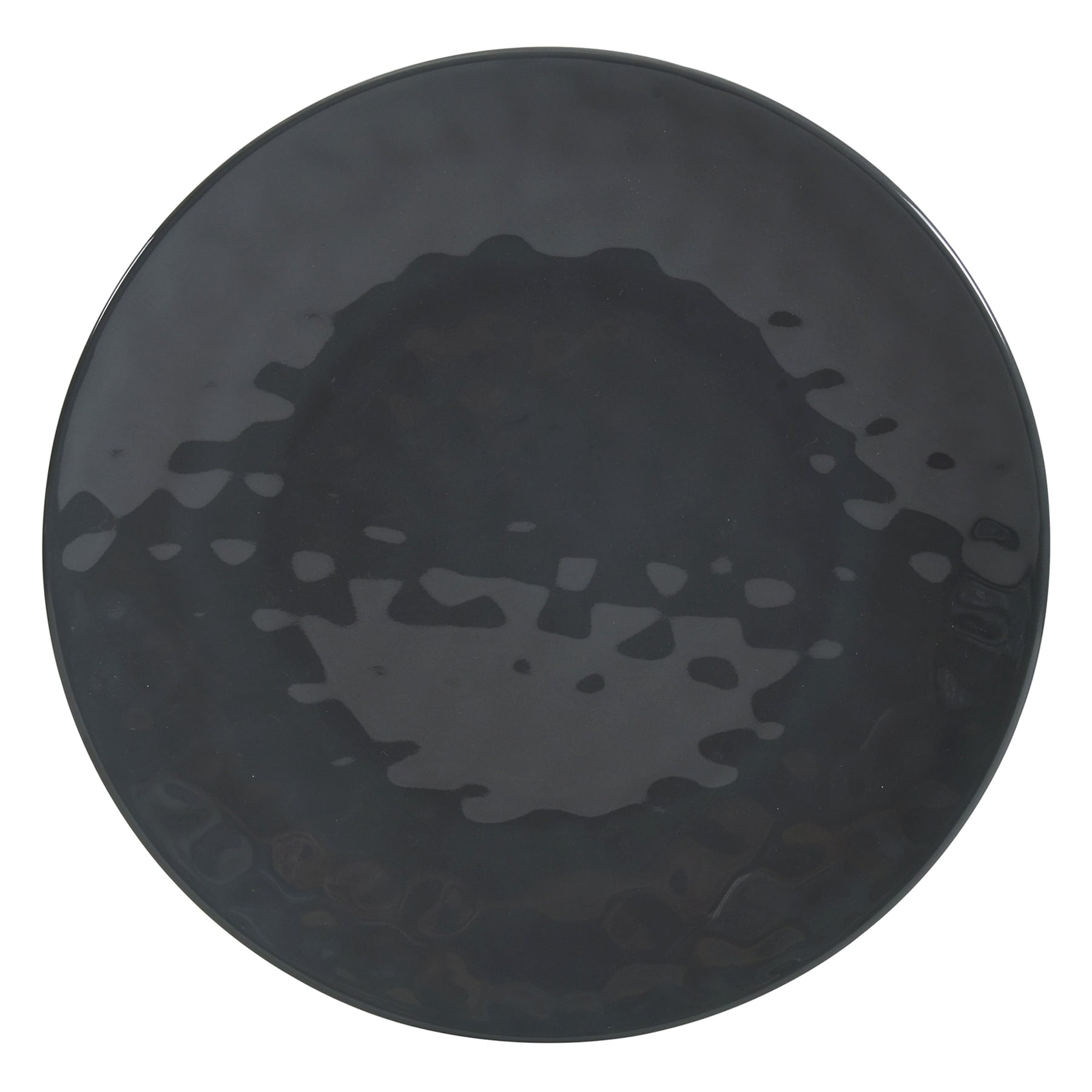 Embossed Melamine Salad Plate, Light Grey