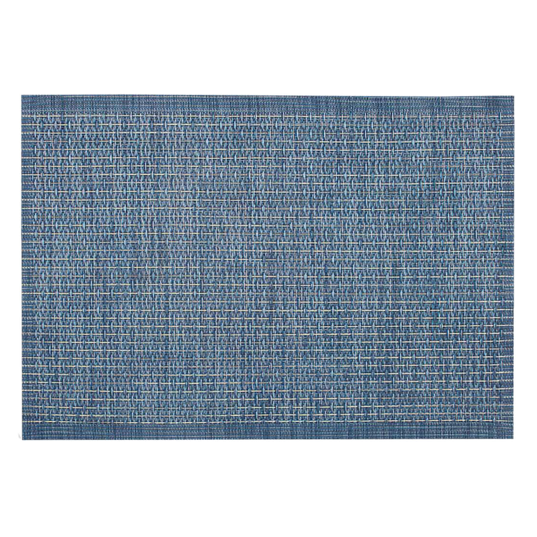 Set of 6 Rainer Blue Woven Vinyl Placemats, 18x13