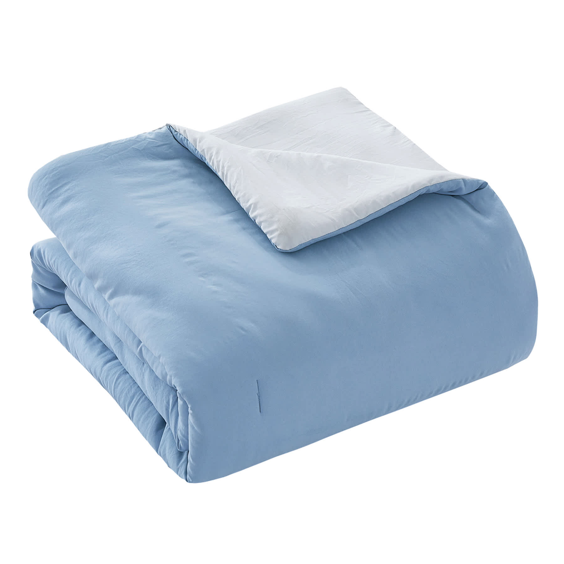 Blue & Grey Reversible Microfiber Comforter & Sheet Set, Twin/Twin XL