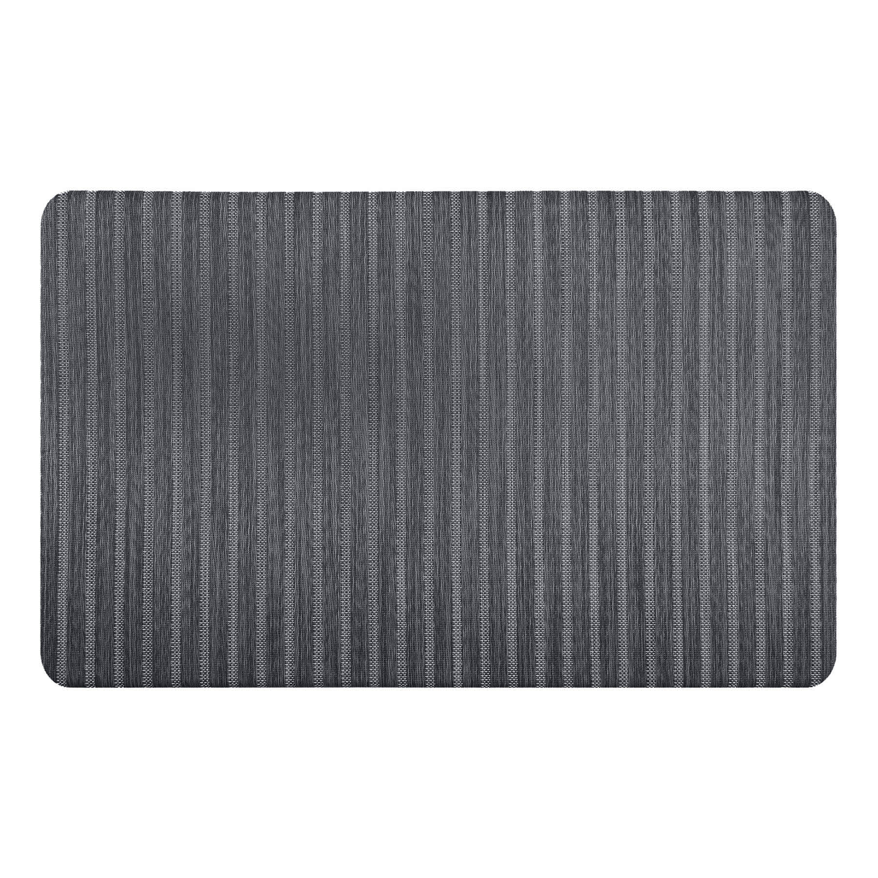Bistro Forever Woven Charcoal Striped Antifatigue Mat, 20x39