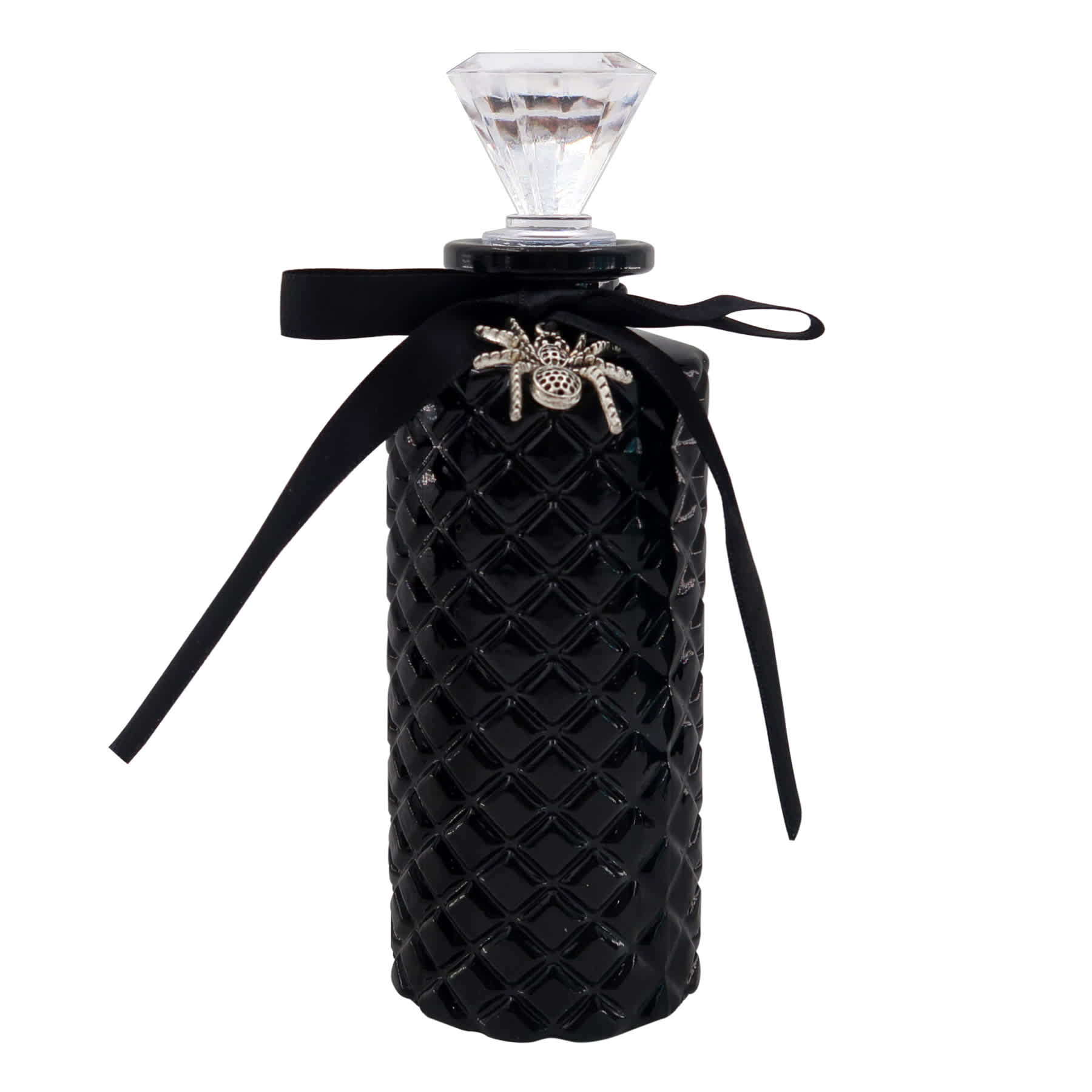 Spellbound Black Glass Potion Bottle, 6"