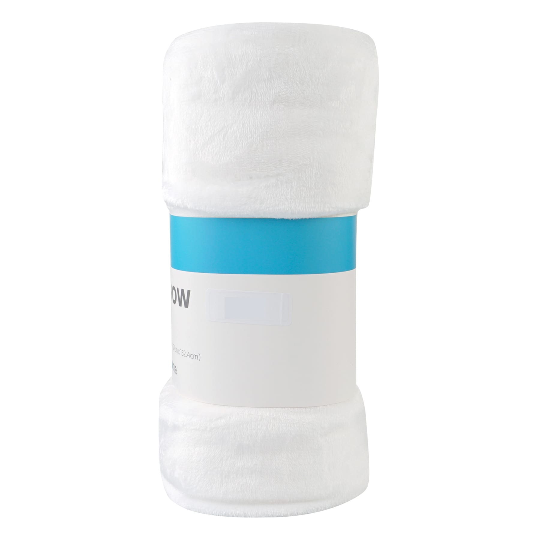 White Microfiber Plush Throw Blanket, 50x60