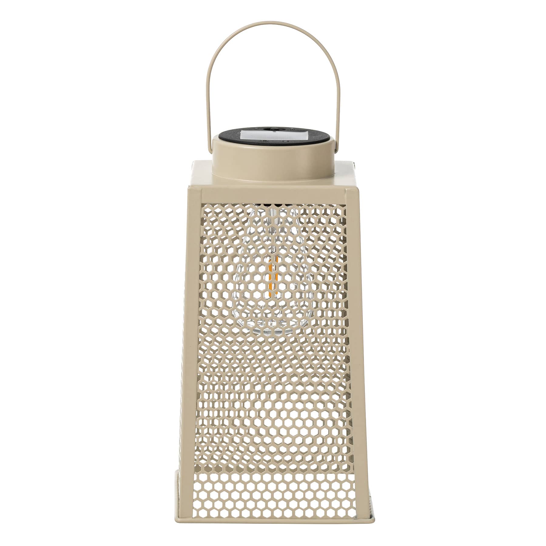 Honeybloom Beige Honeycomb Outdoor Lantern, 10"