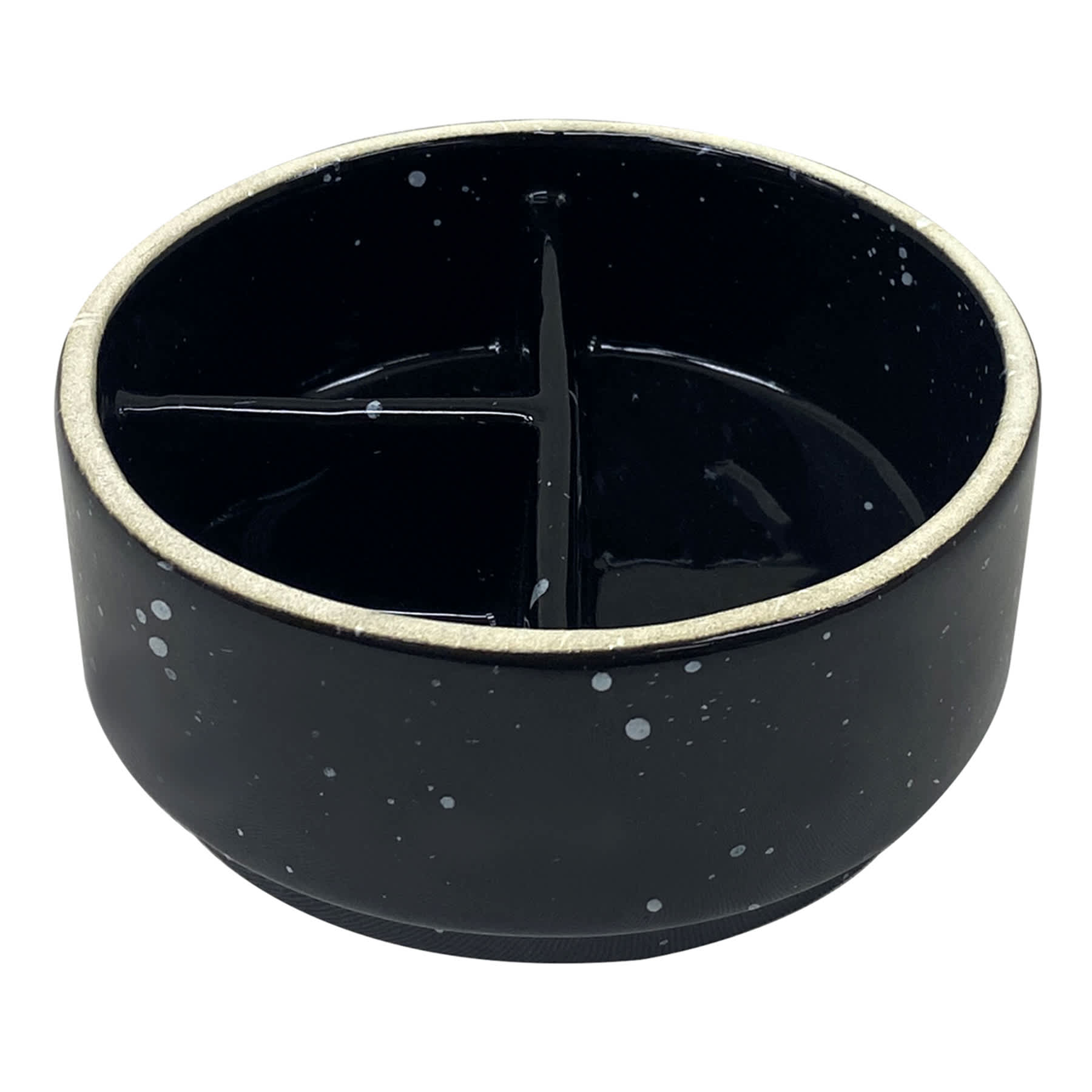 Black Ceramic Trinket Tray, 4.5x3.8
