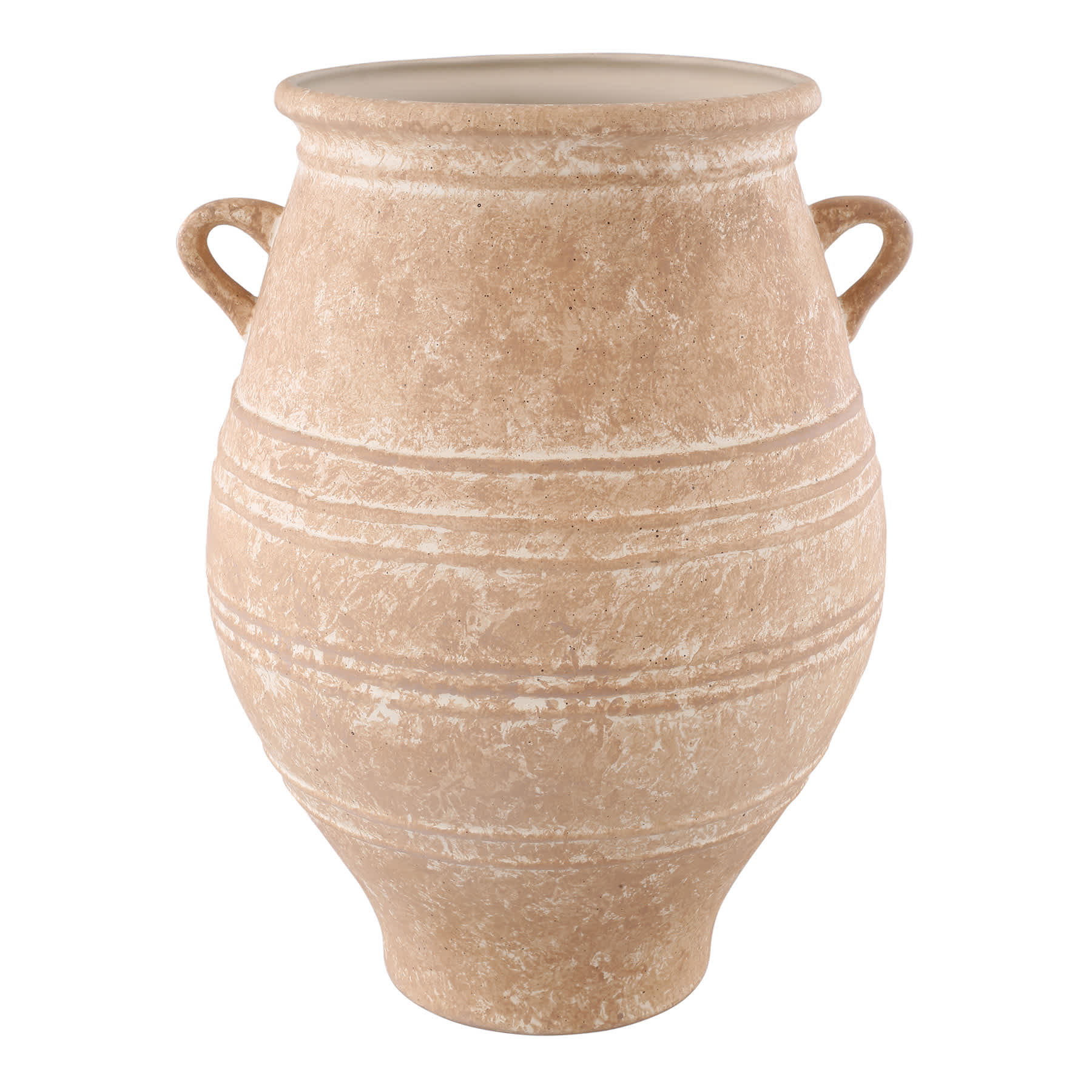 Neutral Ceramic Vase, 16.5"