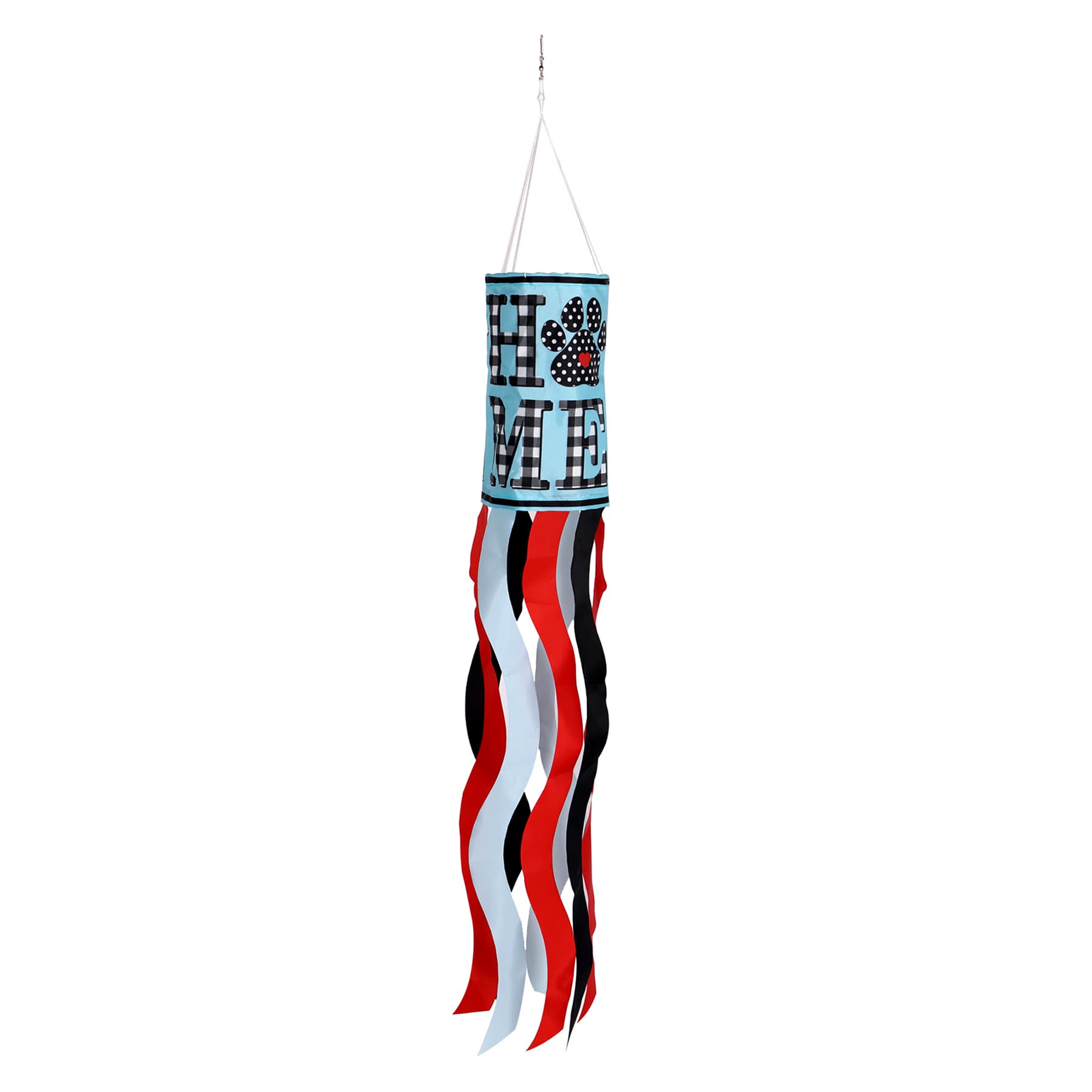 Home with Pawprint Hanging Windsock, 38"