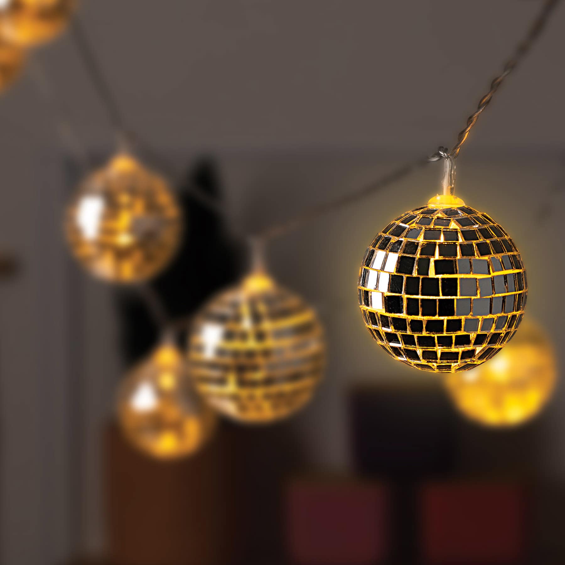 10-Count Disco Ball String Lights
