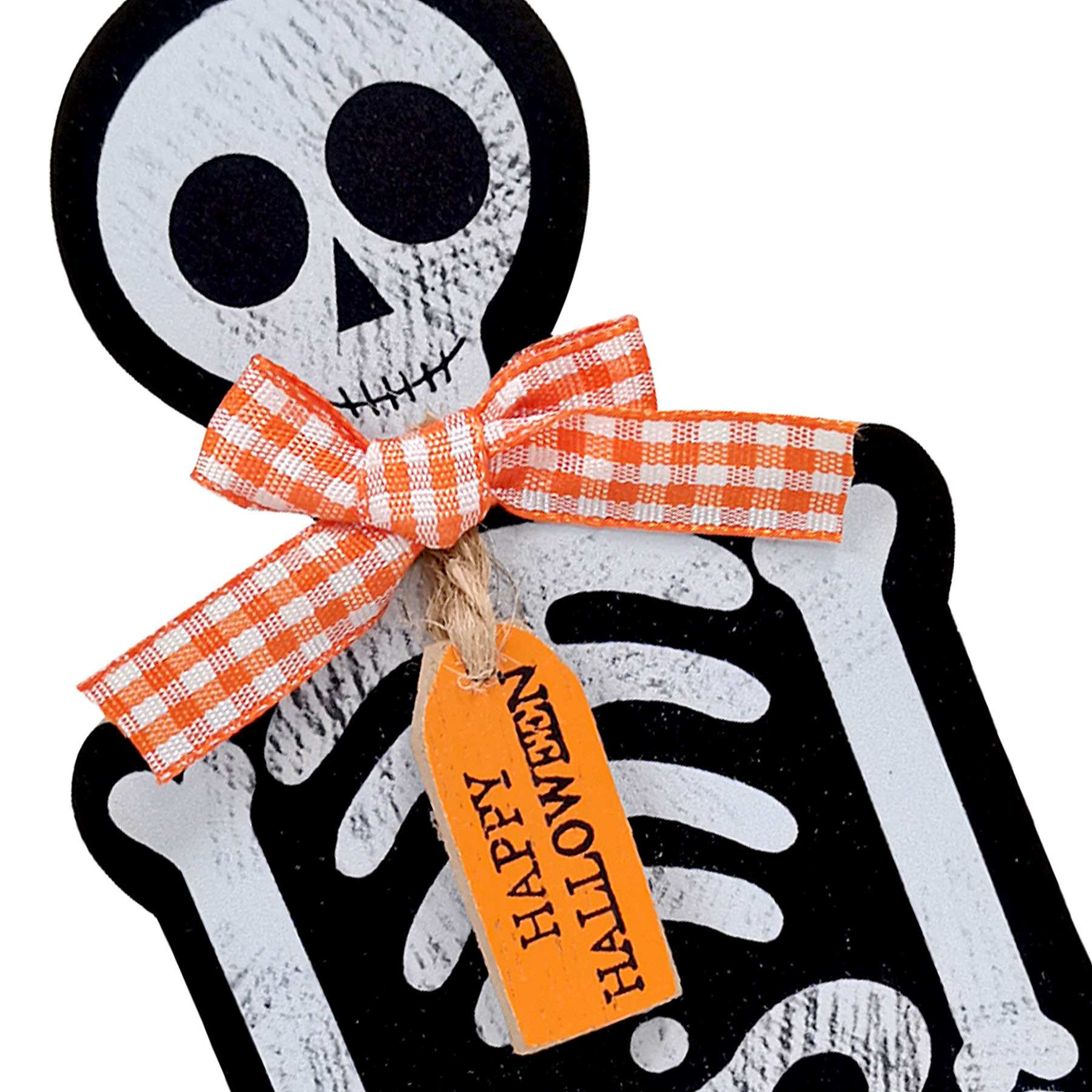 Happy Haunting Skeleton Decor, 7.7"