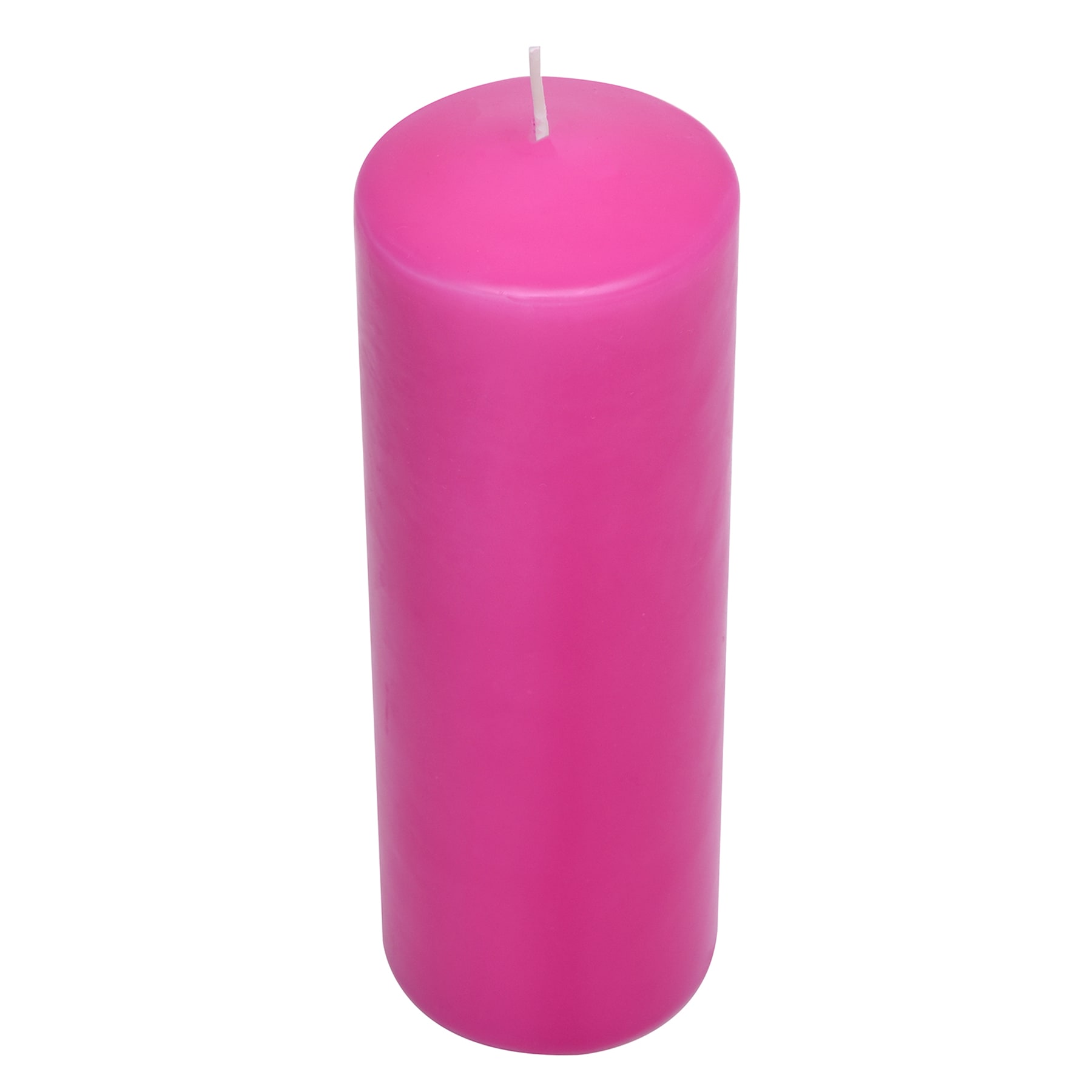 Pink Unscented Overdip Pillar Candle, 2.8x8