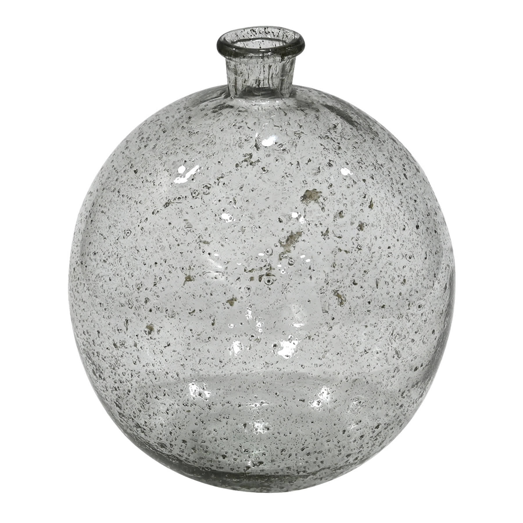 Seeded Round Glass Vase, 12.5"