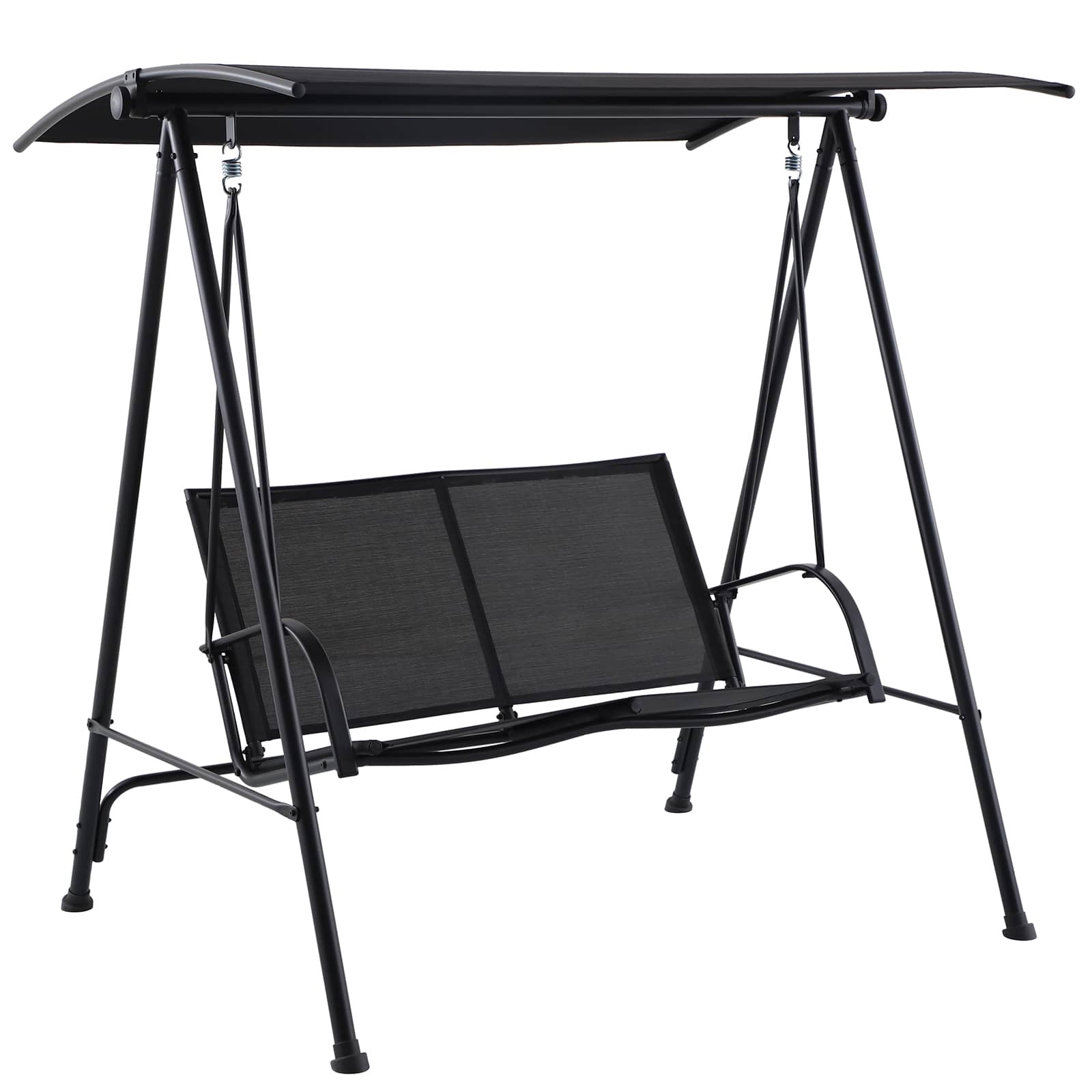 2-Person Sling Patio Swing, Black