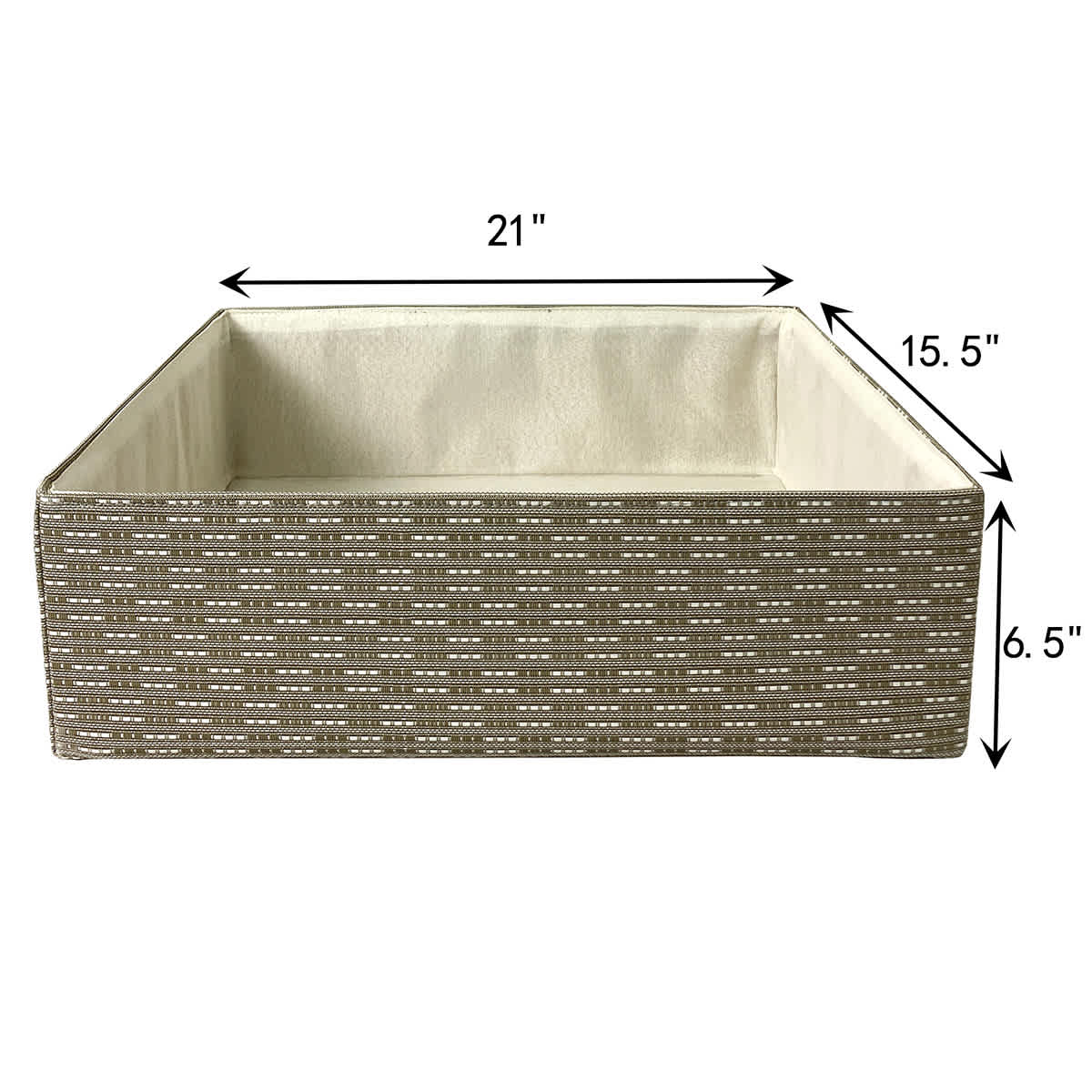 Storage Basket L Metallic Grey
