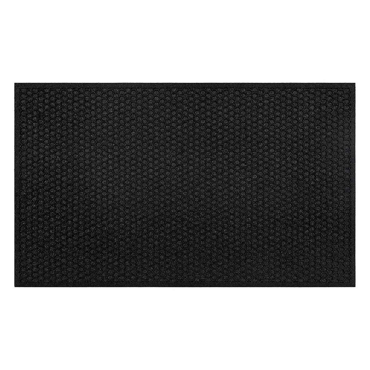Black Honeycomb Matrix Doormat, 18x30