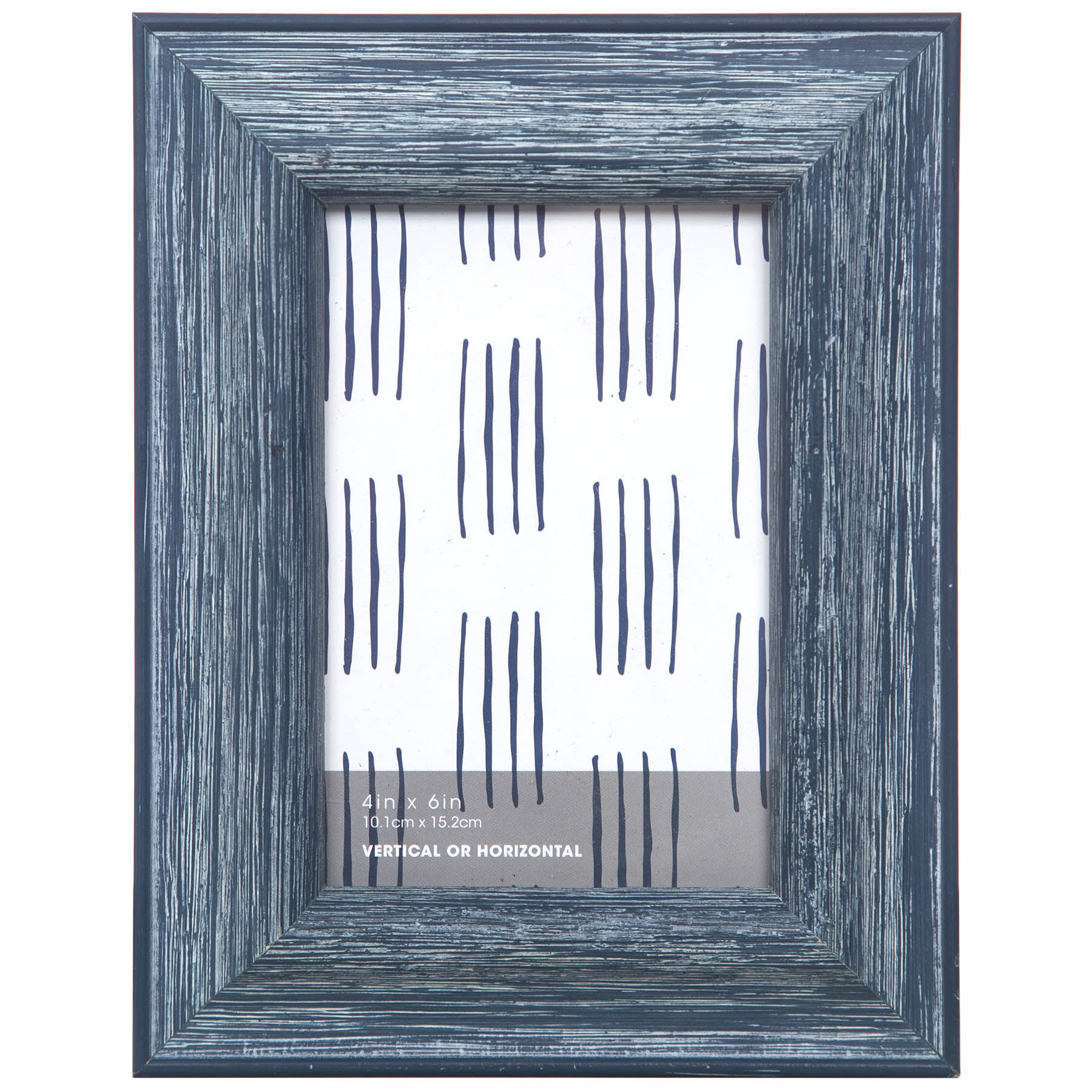 Distressed Navy Blue Slant Profile Tabletop Picture Frame, 4x6