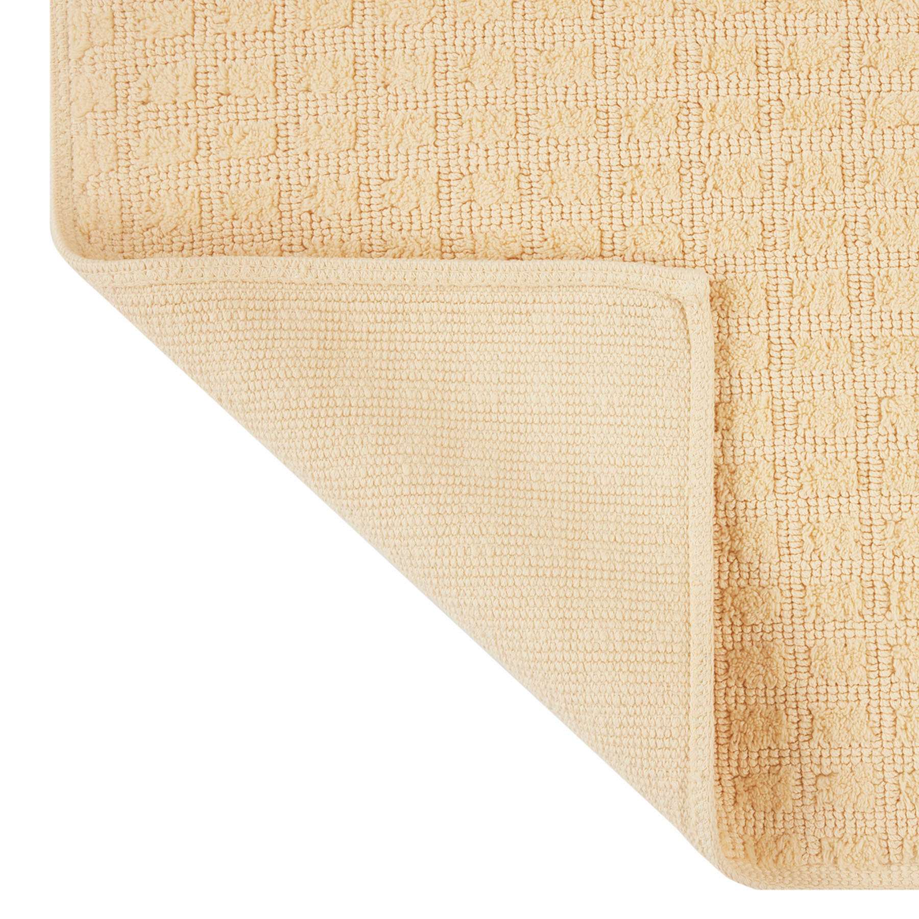 Honeybloom Woven Square Yellow Bath Rug, 20x30