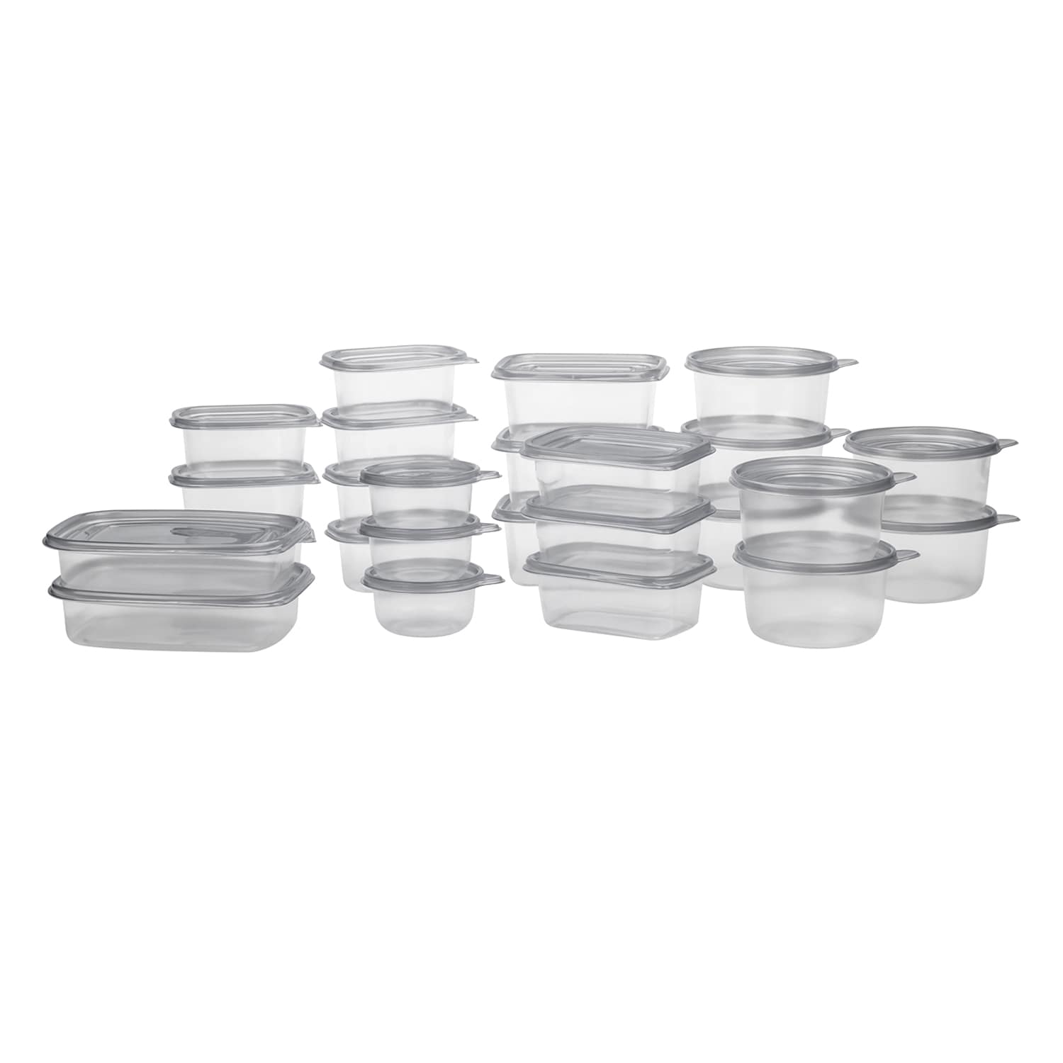 50-Piece Plastic Food Container Set