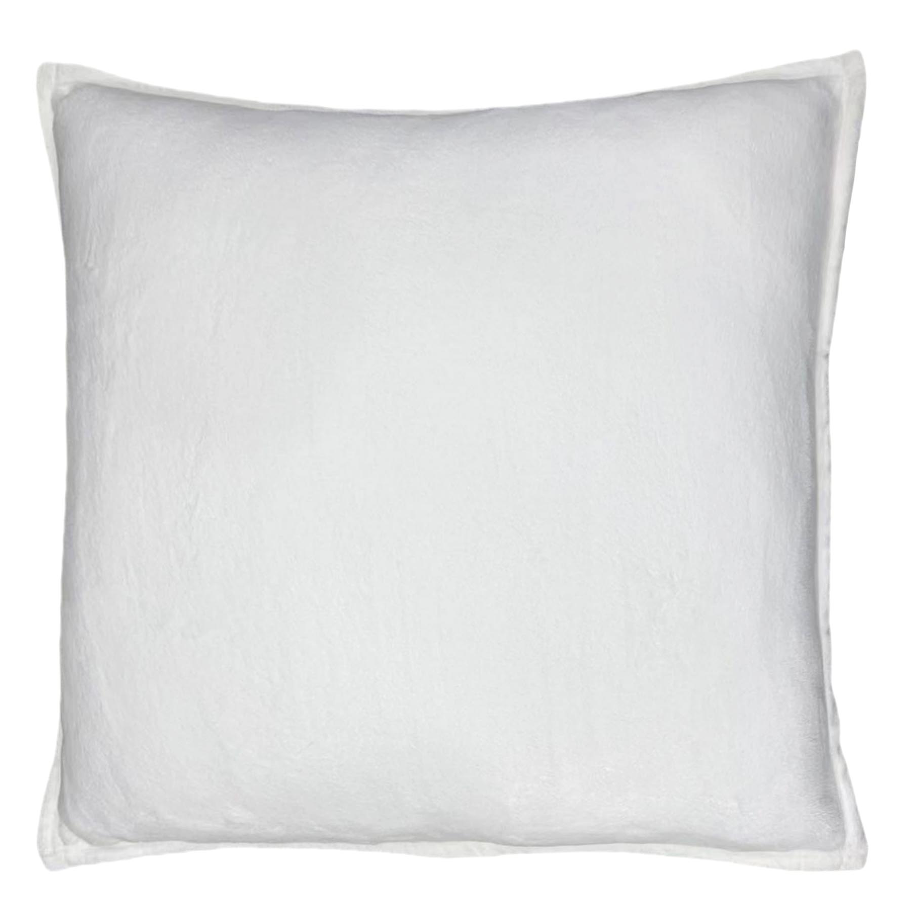 White Micro Plush Throw Pillow, 24"