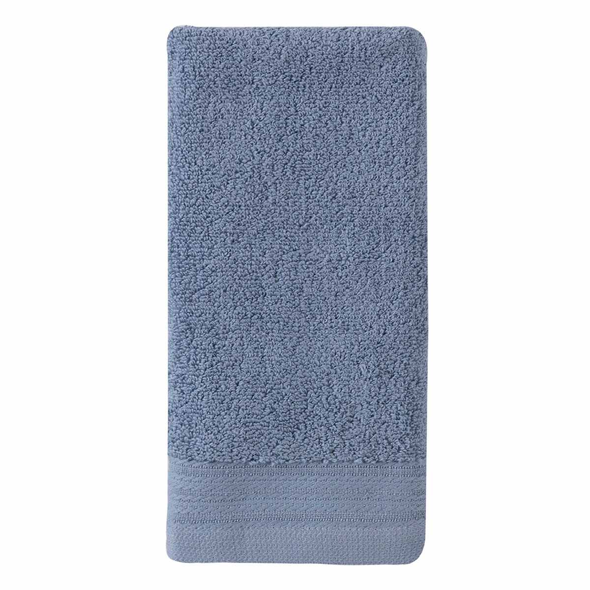 Honeybloom Plush Performance Solid Blue Hand Towel, 16x28