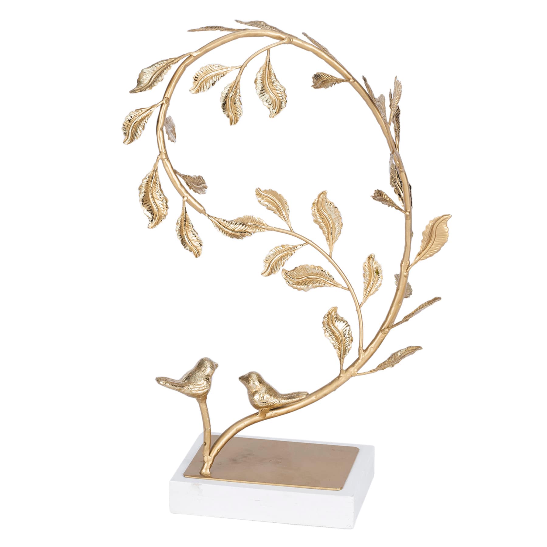 Providence Gold Metal Leaves Decor, 16"