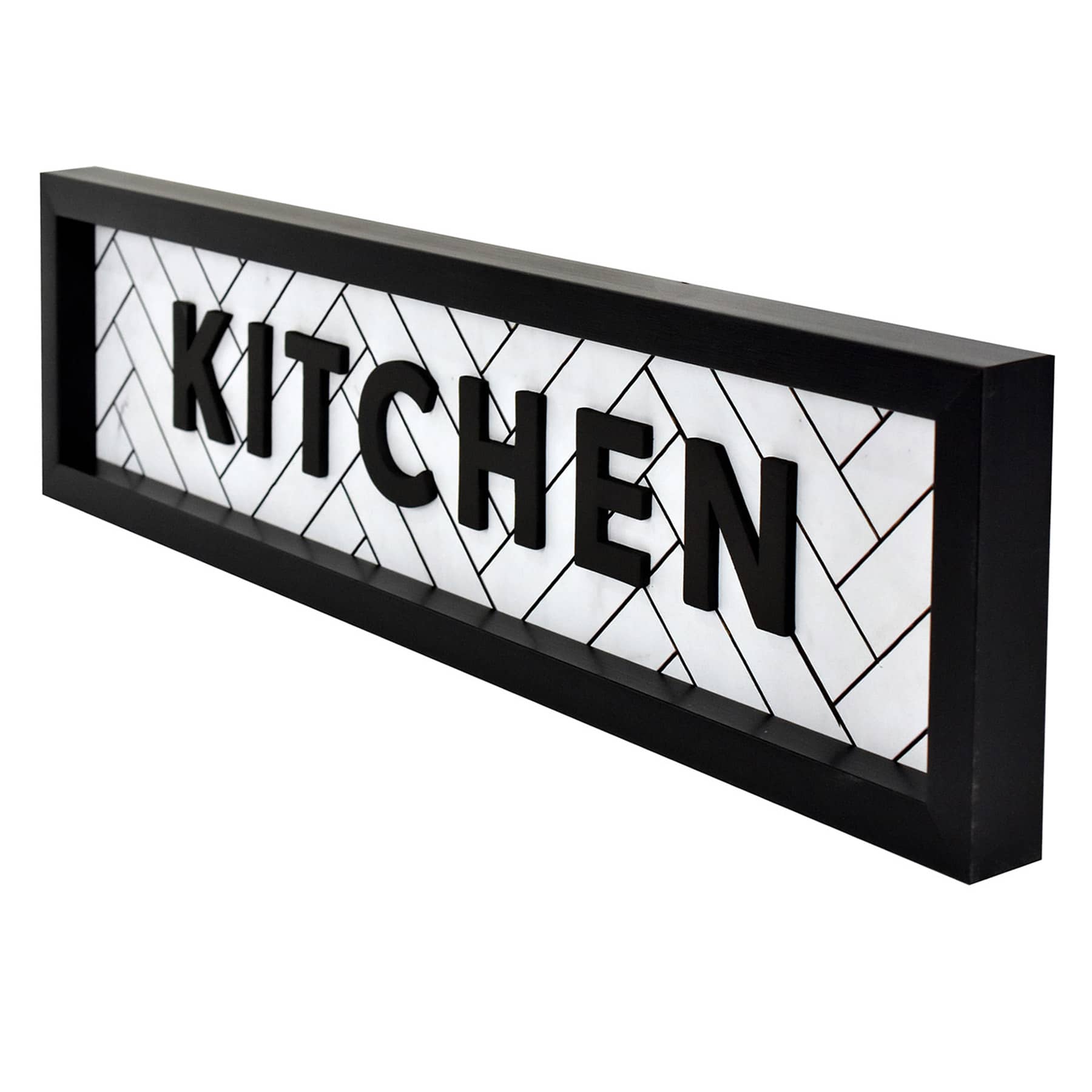 Framed Kitchen Wall Decor, 27x6