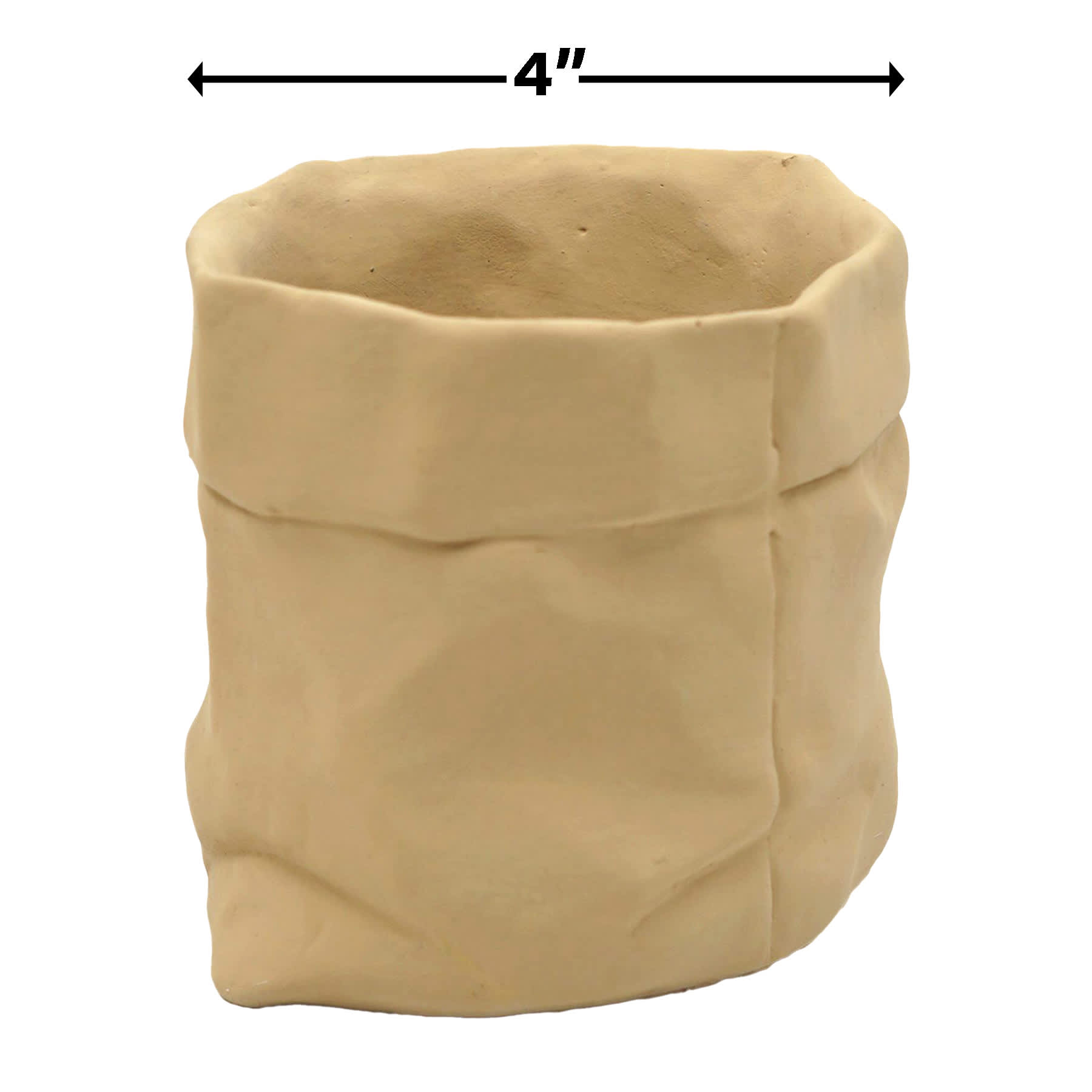 Honeybloom Indoor Paper Bag Planter, 3.9"