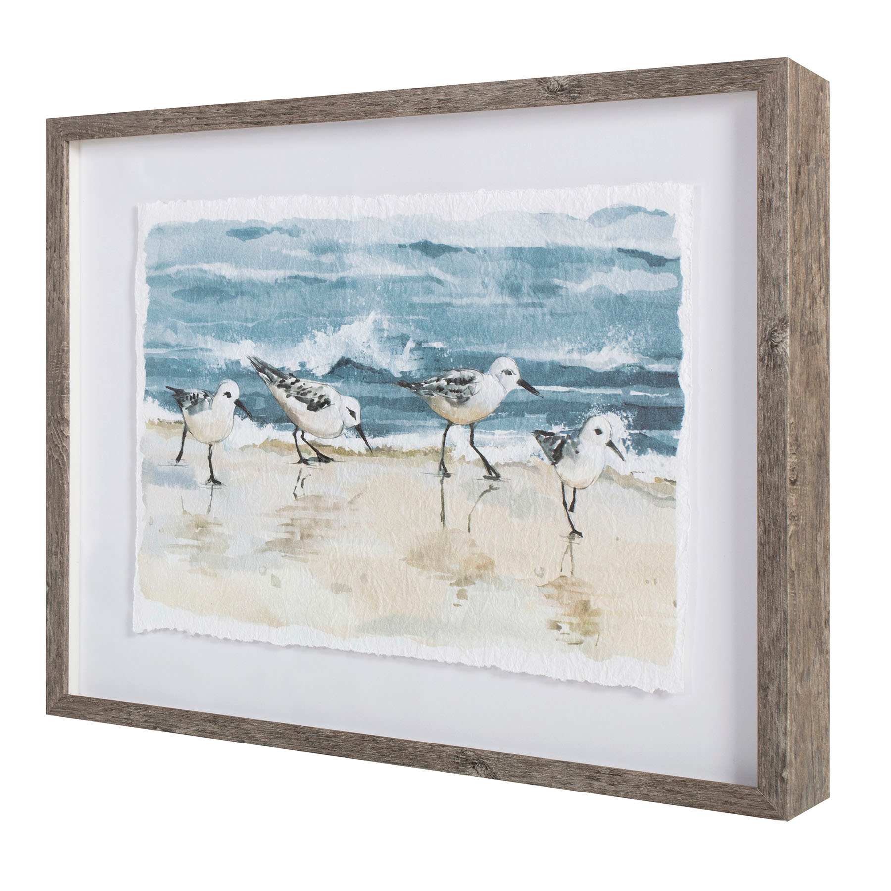 Ty Pennington Framed Sandpipers Print Wall Art, 20x16