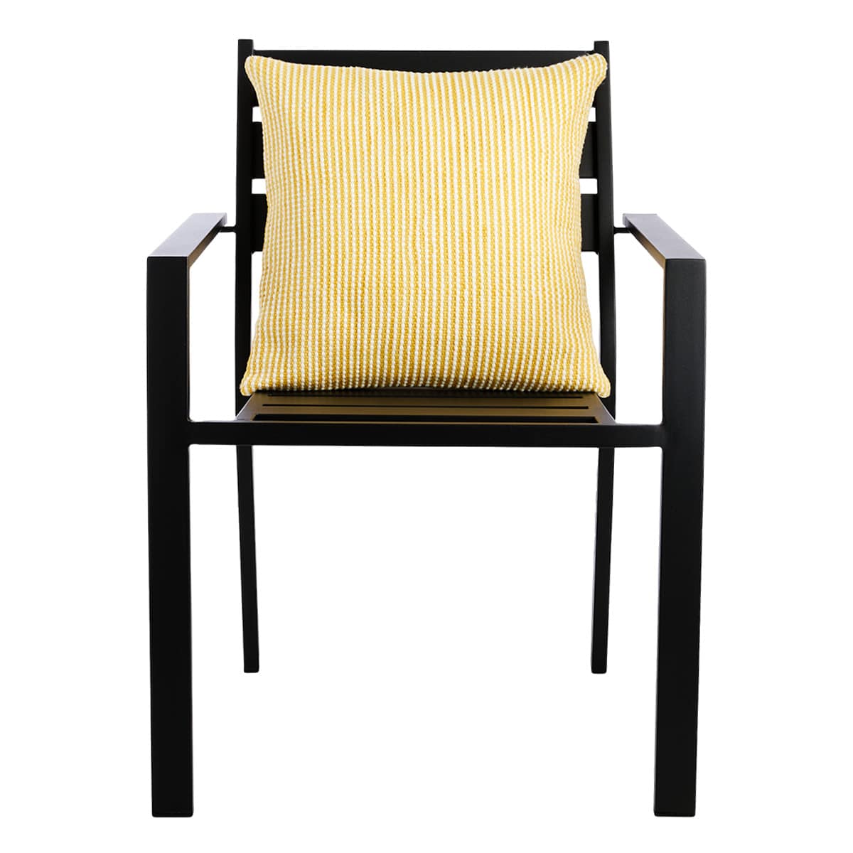 Crosby St. Yellow Solid Woven Outdoor Throw Pillow, 18"