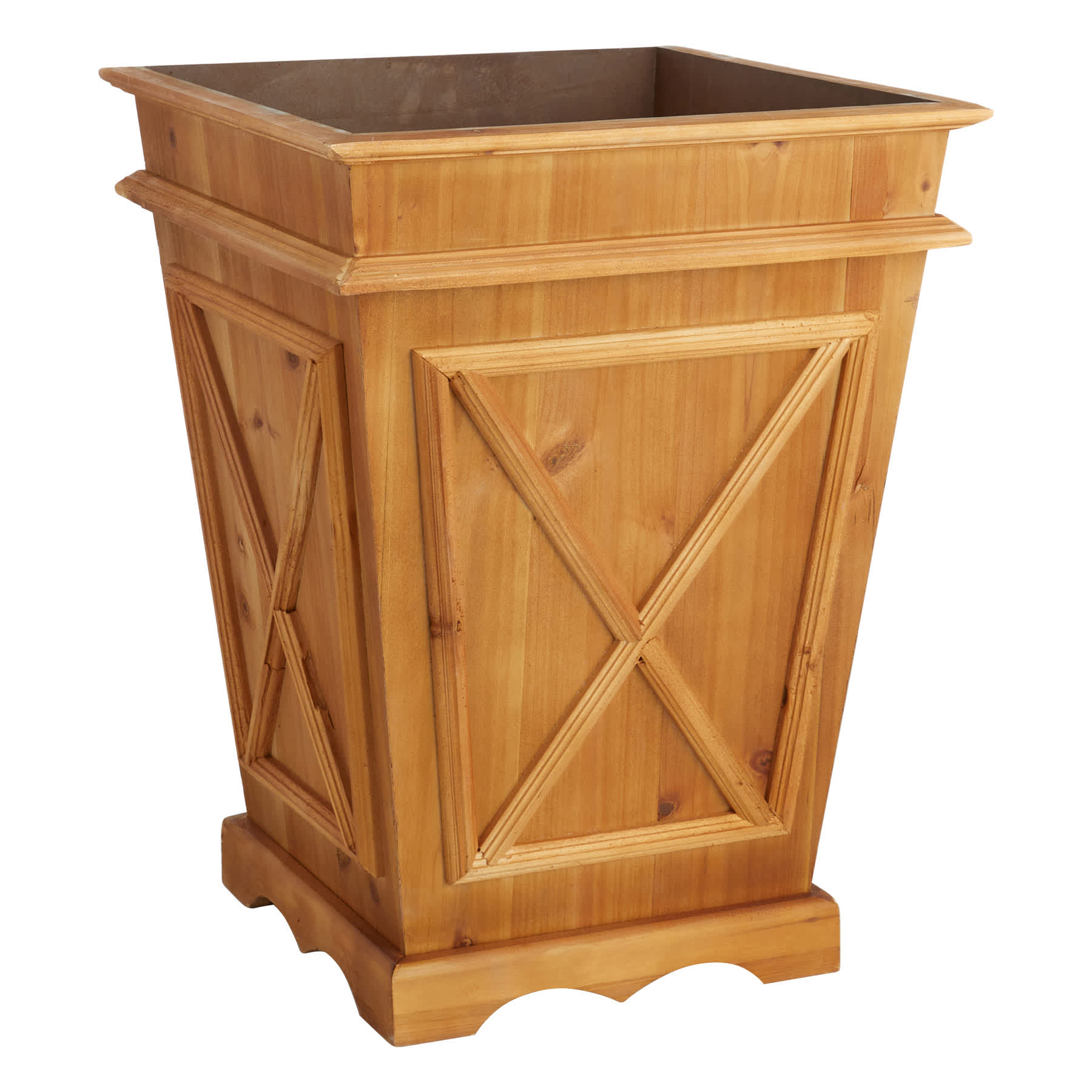 Providence Classic Natural Wood Outdoor Planter, Extra Large
