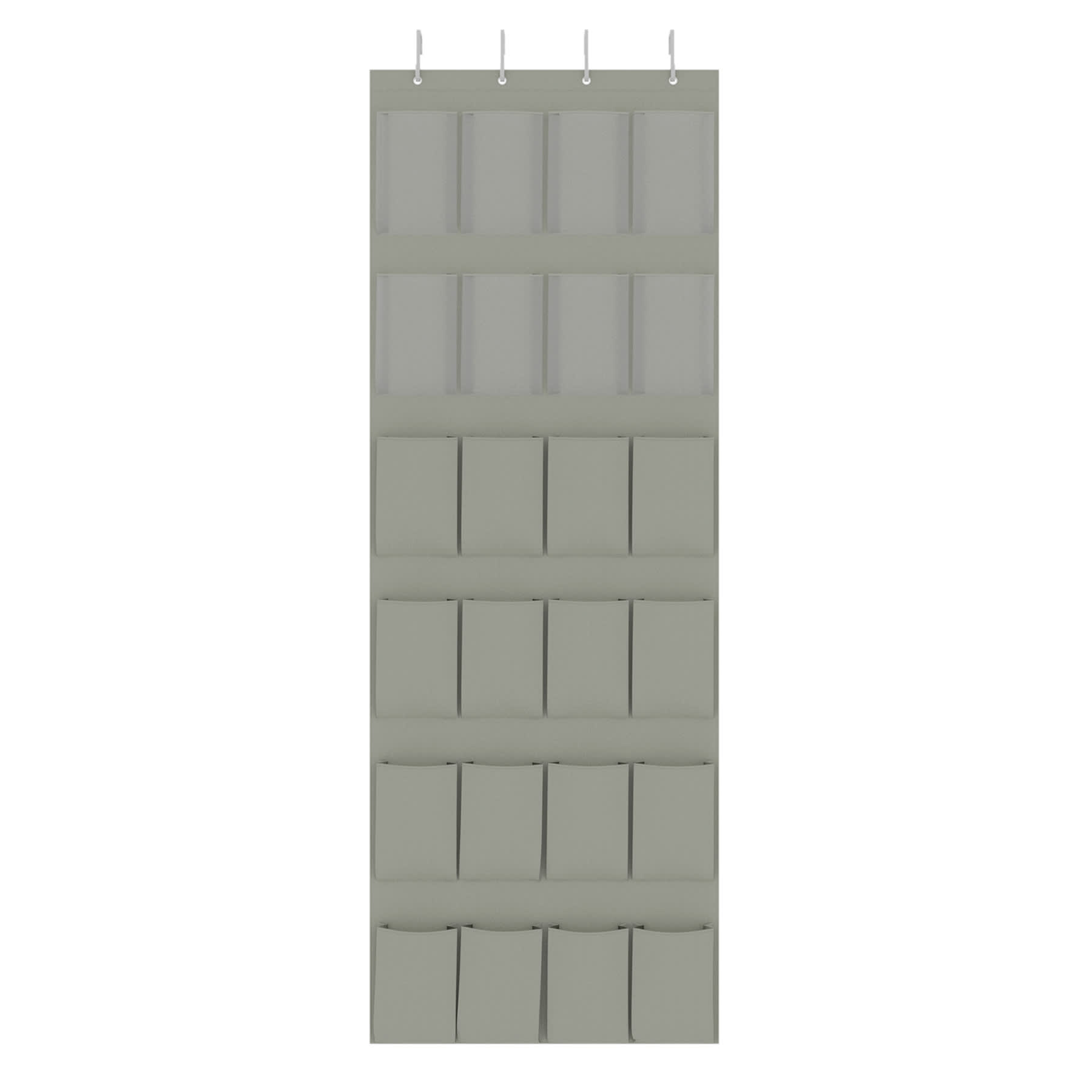 Over The Door Fabric Shoe Closet Organizer, Grey