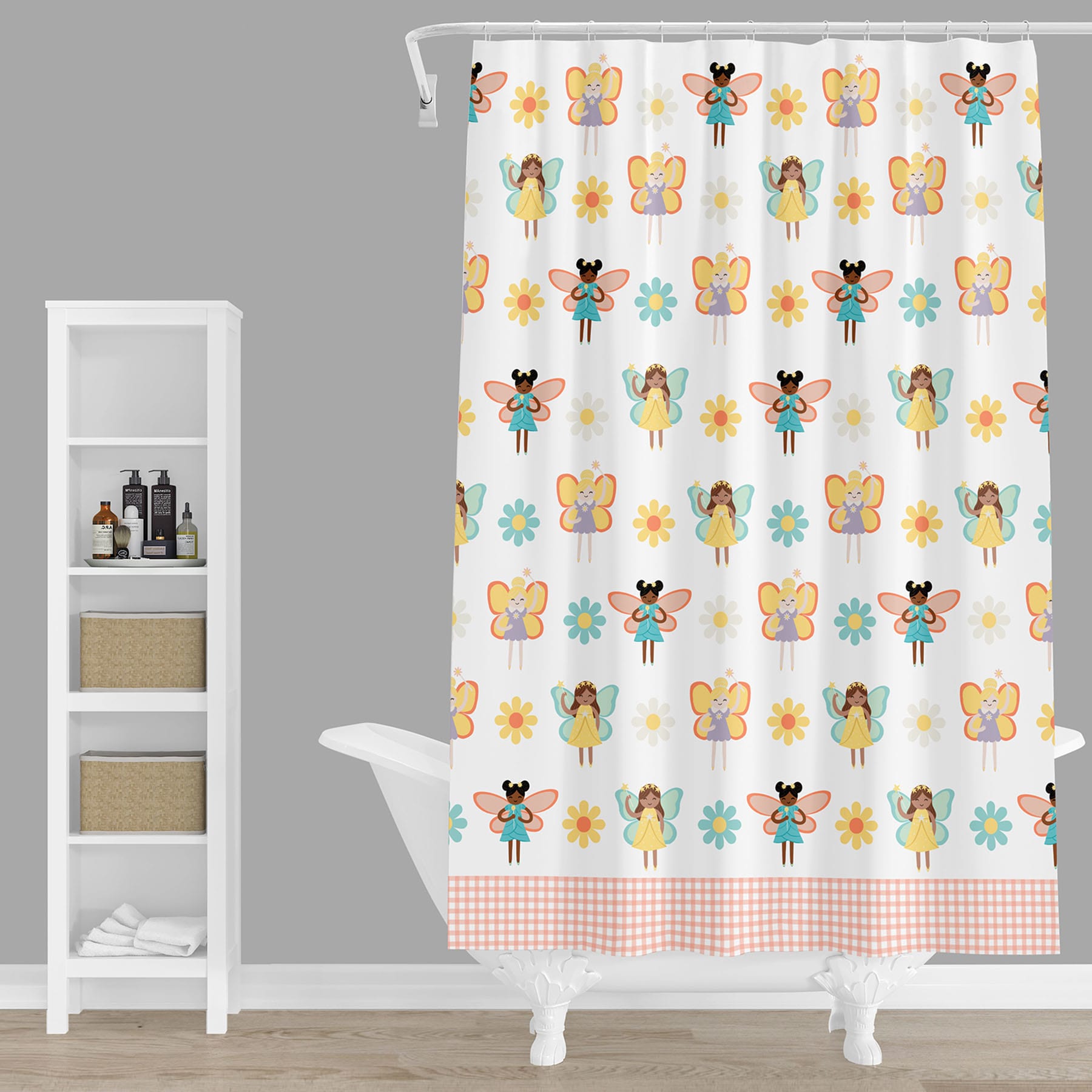 Tiny Dreamers Fairy Garden Printed Shower Curtain, 72"