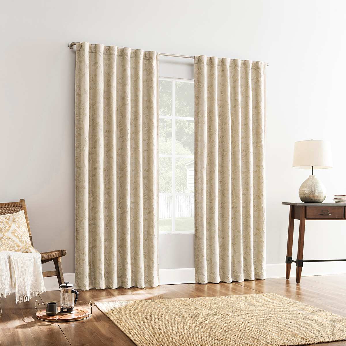 Dublin Taupe Blackout Curtain Panel, 84"