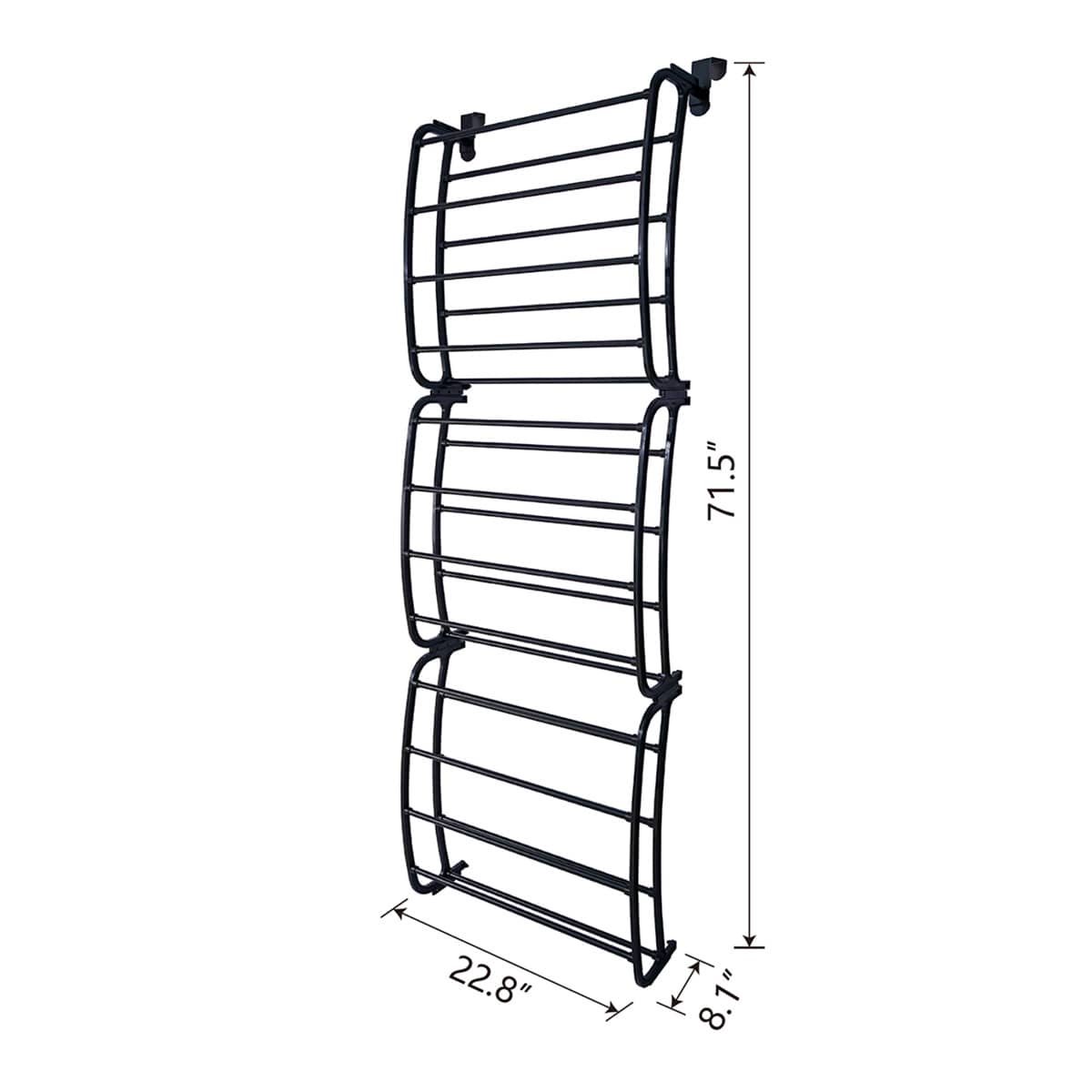 36-Pair Over The Door Shoe Organizer, Black