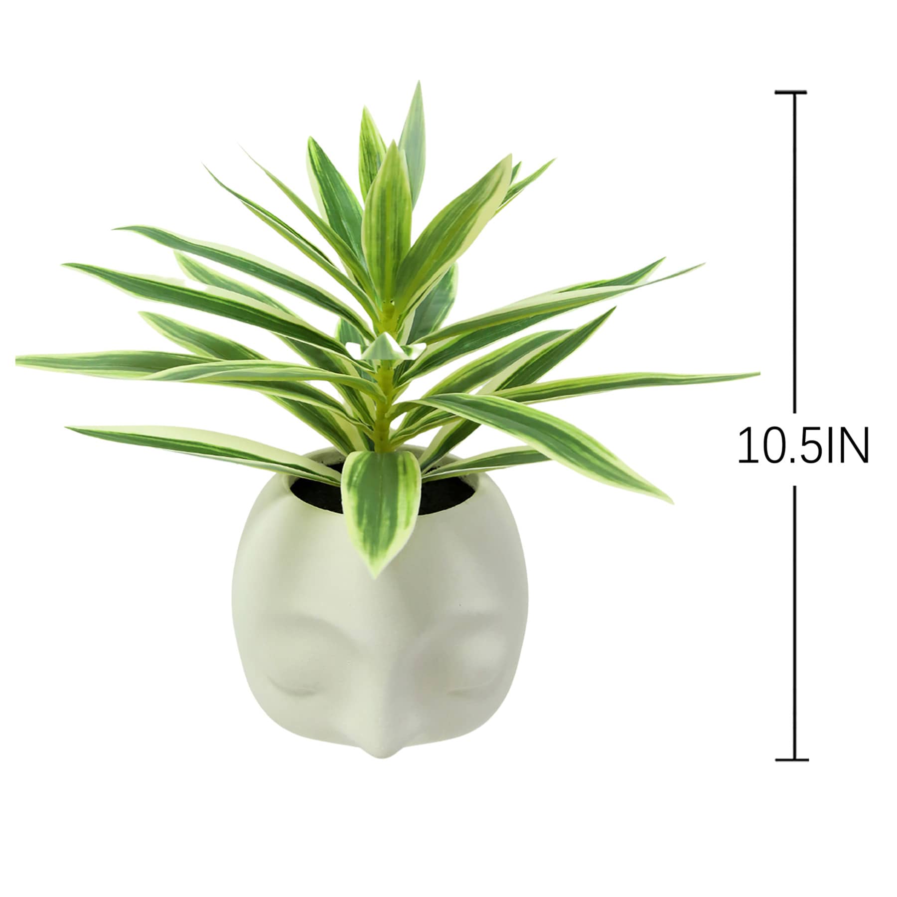 Lilies in Face Pot, 10.5"