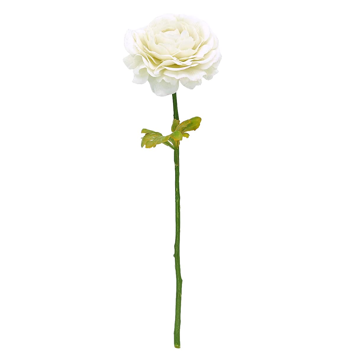 Willow Crossley Cream Real Feel Fabric Ranunculus Floral Pick, 12"