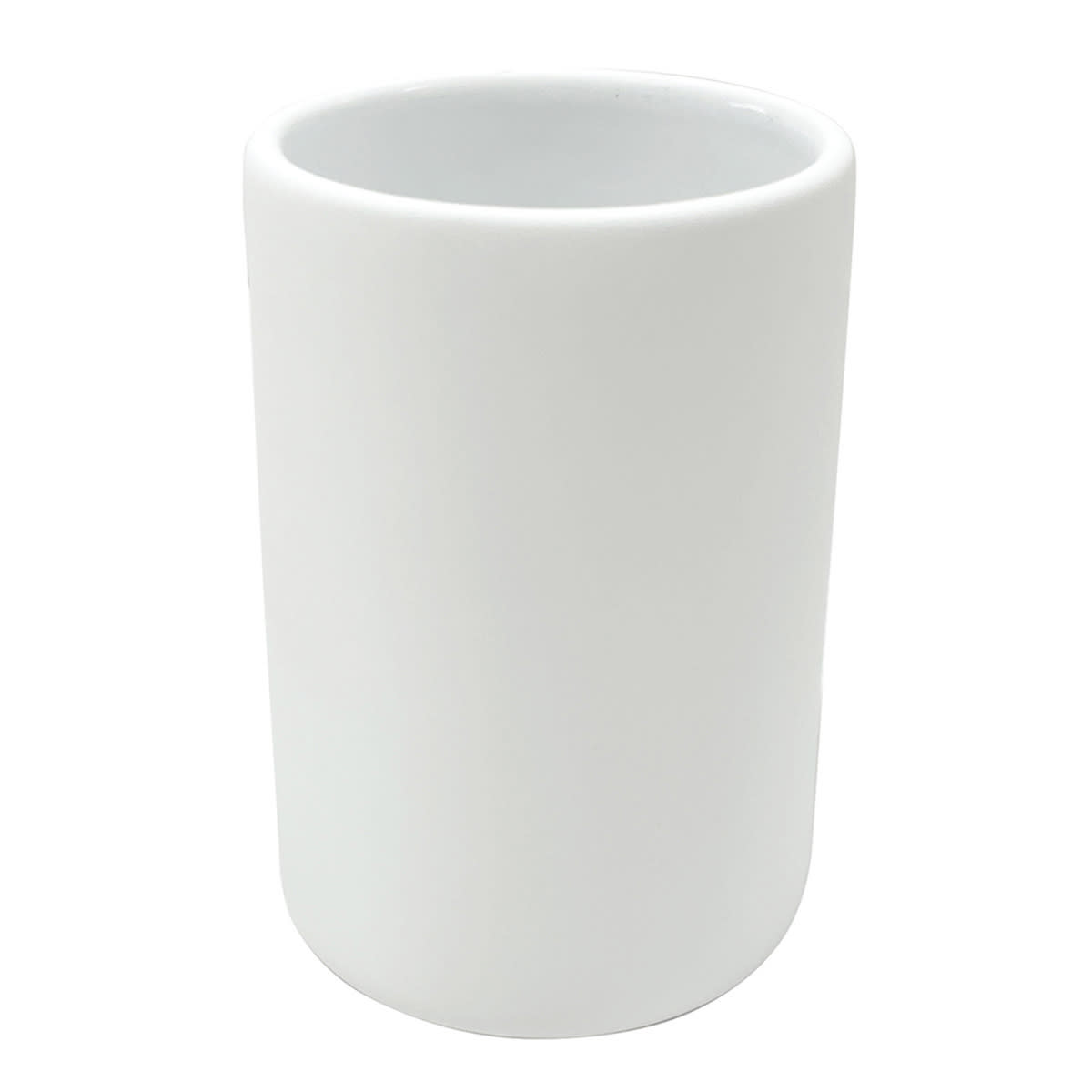 Soho White Soft Touch Ceramic Tumbler, 4.8"