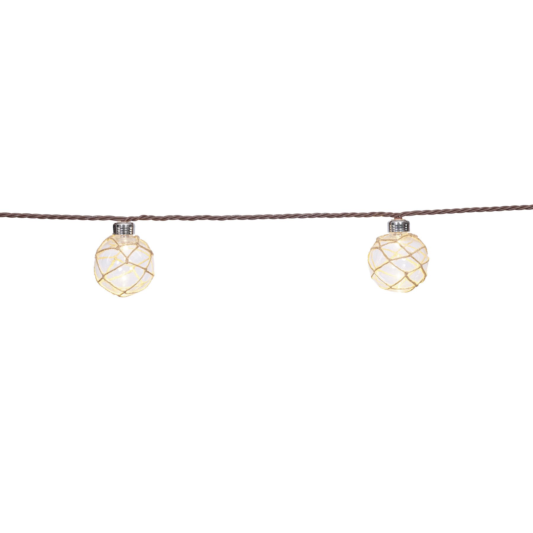 10-Count LED Hemp Mesh Globe String Lights