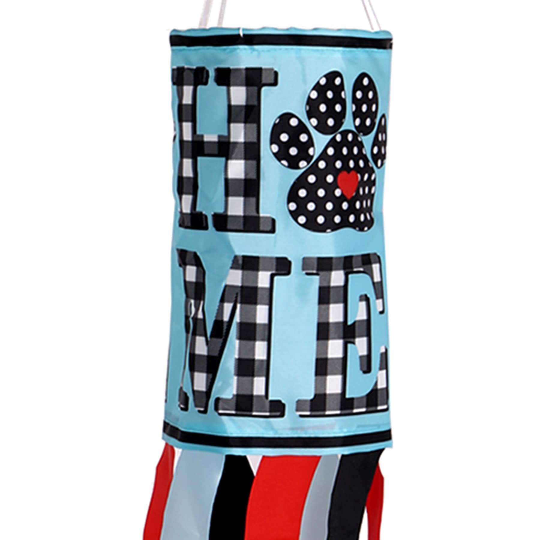 Home with Pawprint Hanging Windsock, 38"