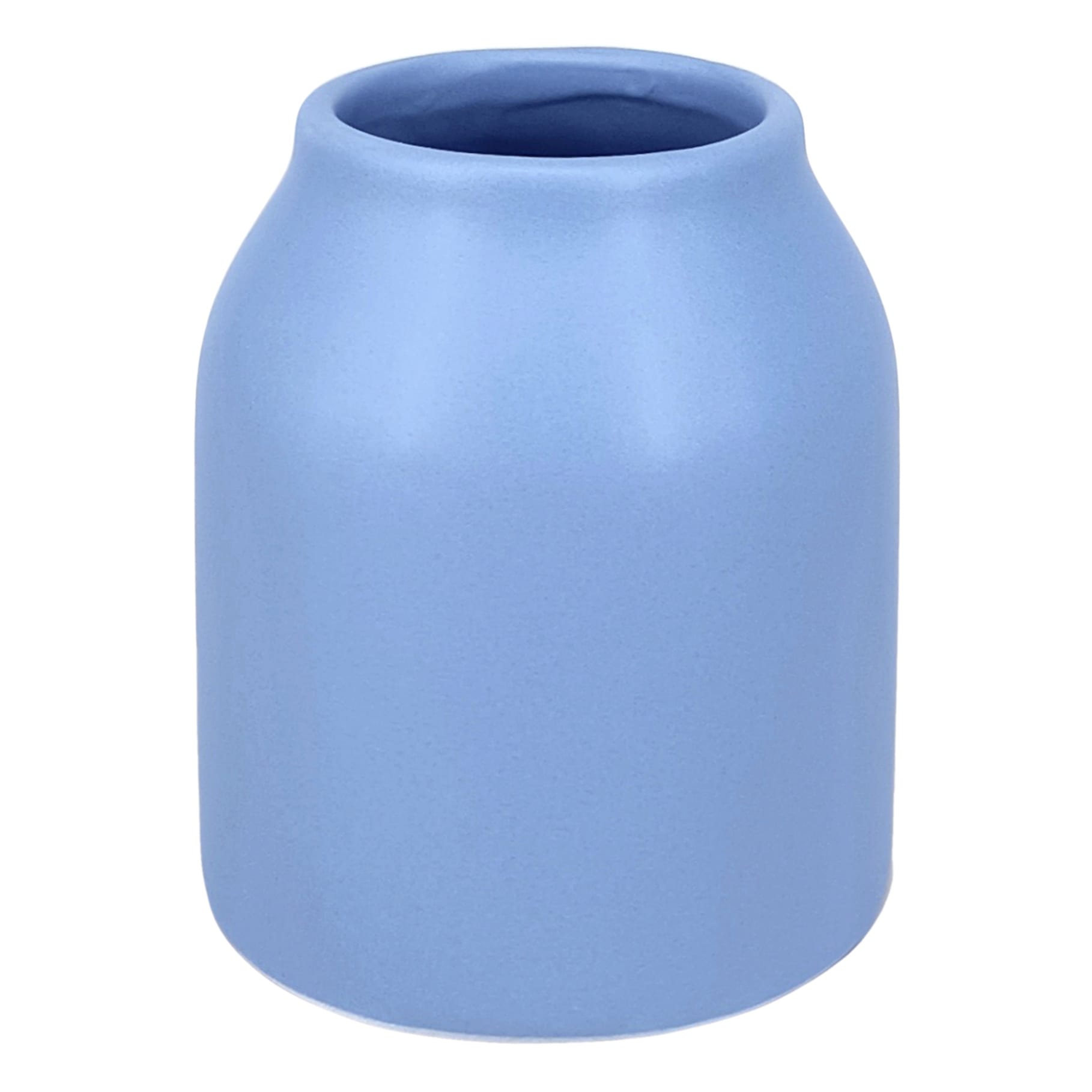 Blue Ceramic Vase, 4"
