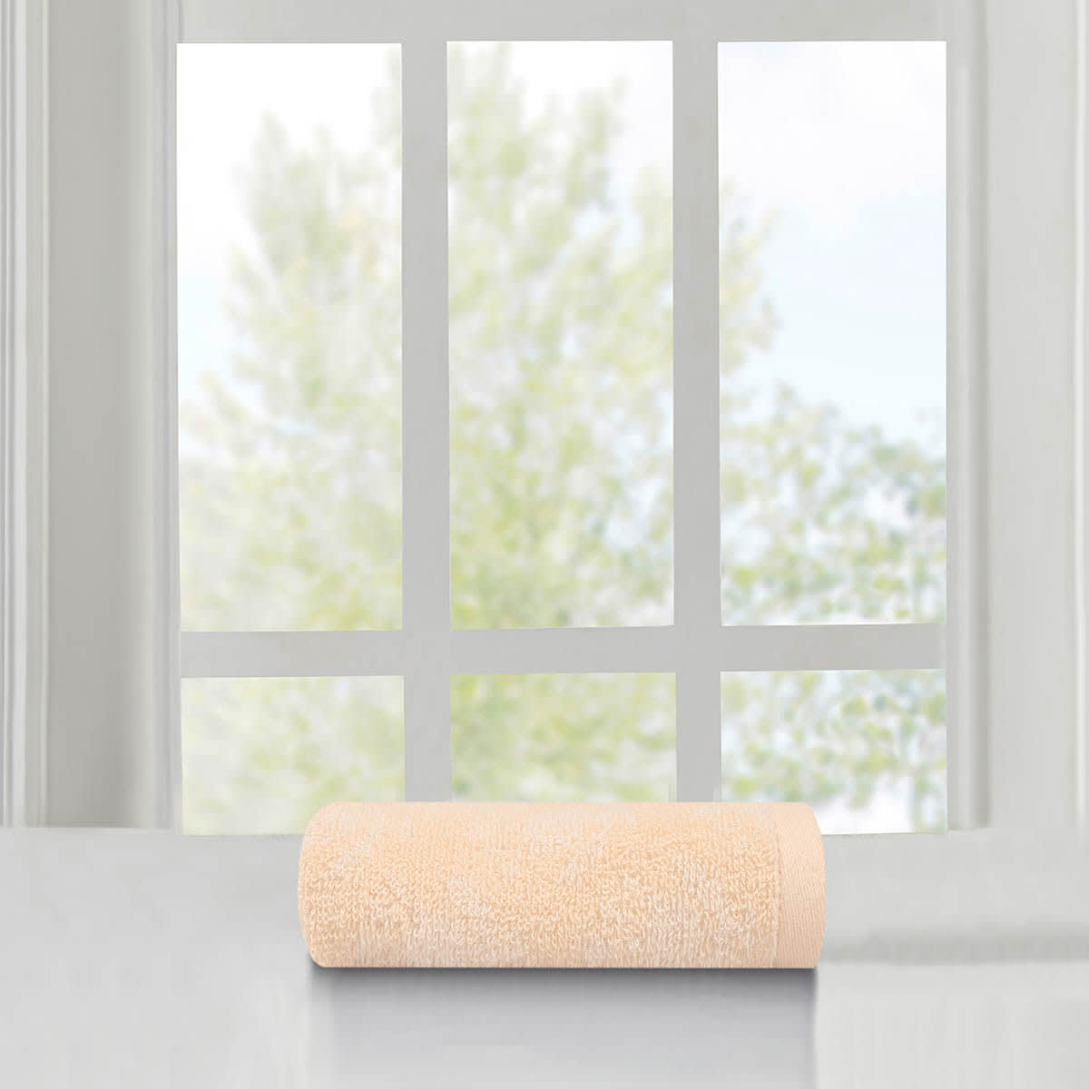 Honeybloom Plush Performance Yellow Patterned Cotton Washcloth, 13"