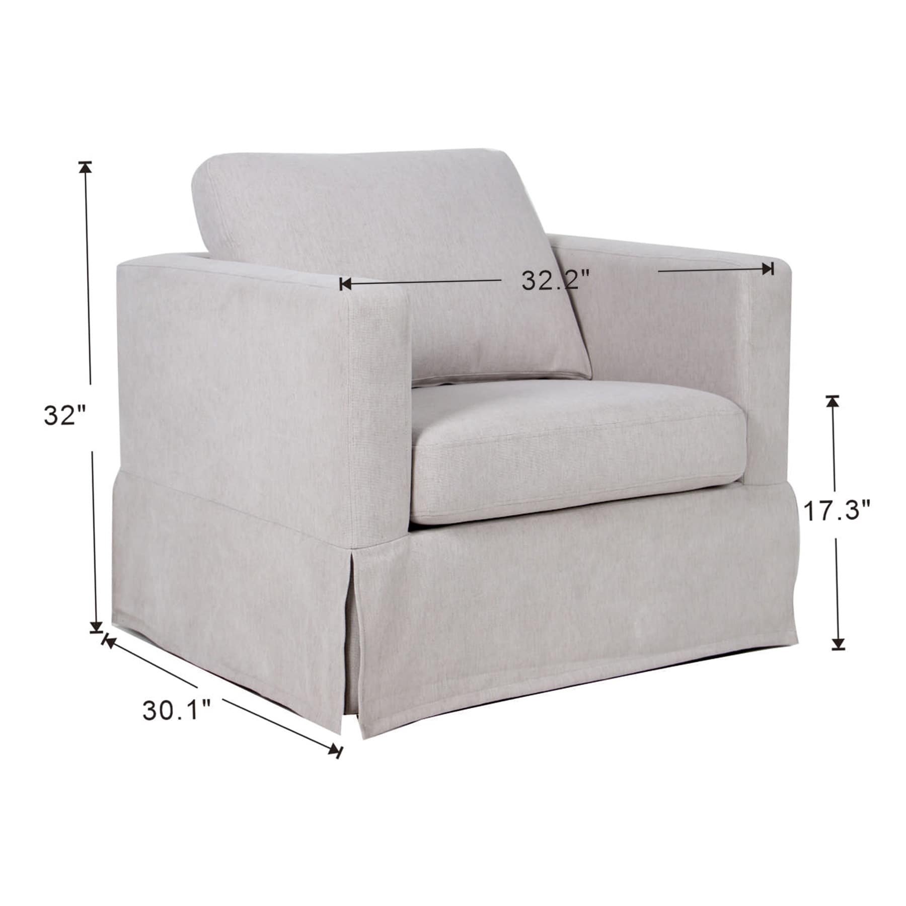 Honeybloom Langley Swivel Accent Chair, Taupe