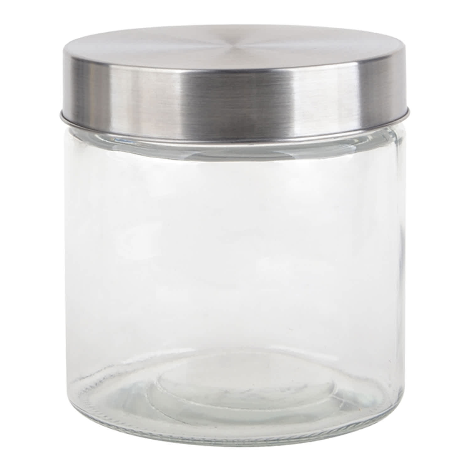 Glass Canister with Screw On Metal Lid, 24oz