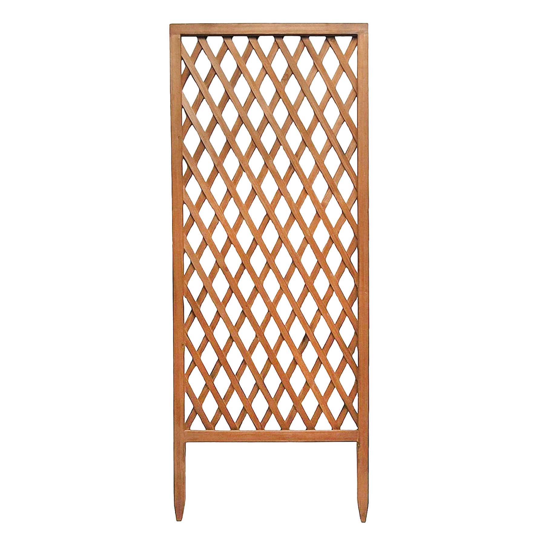 Natural Wooden Diamond Patterned Garden Trellis, 60"