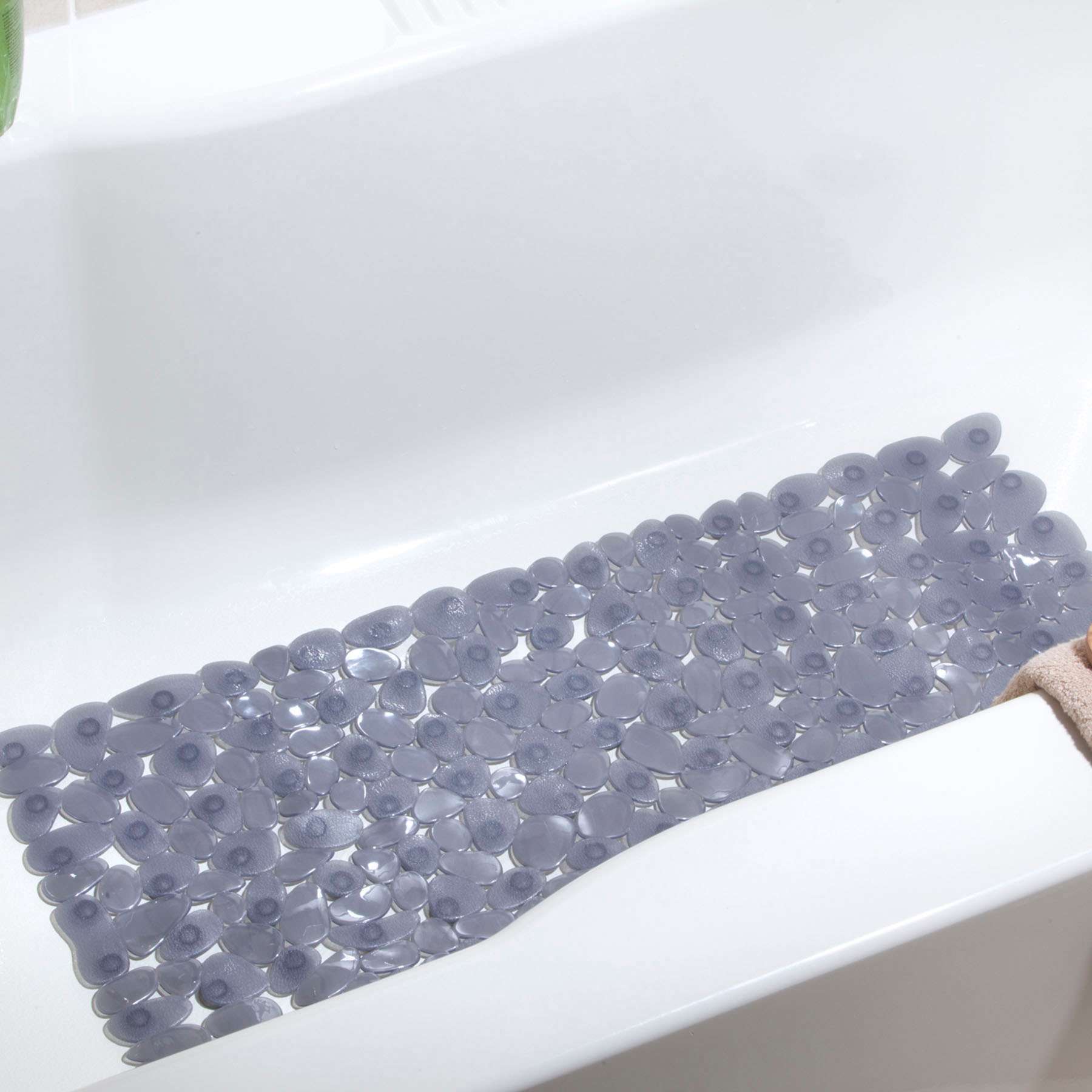 Rockie Grey Bath Mat, 13x28