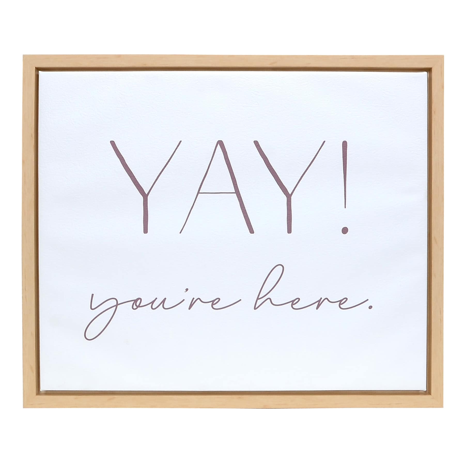 Honeybloom Framed Yay! Canvas Wall Sign, 22x18