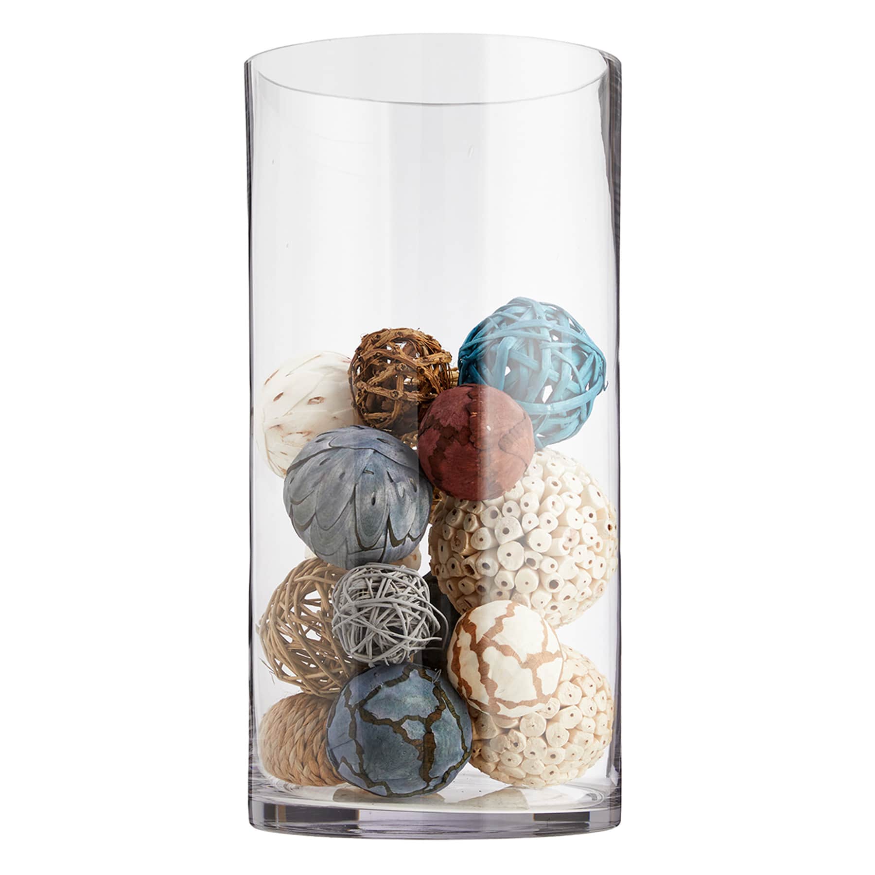 Clear Glass Cylinder Vase, 16"