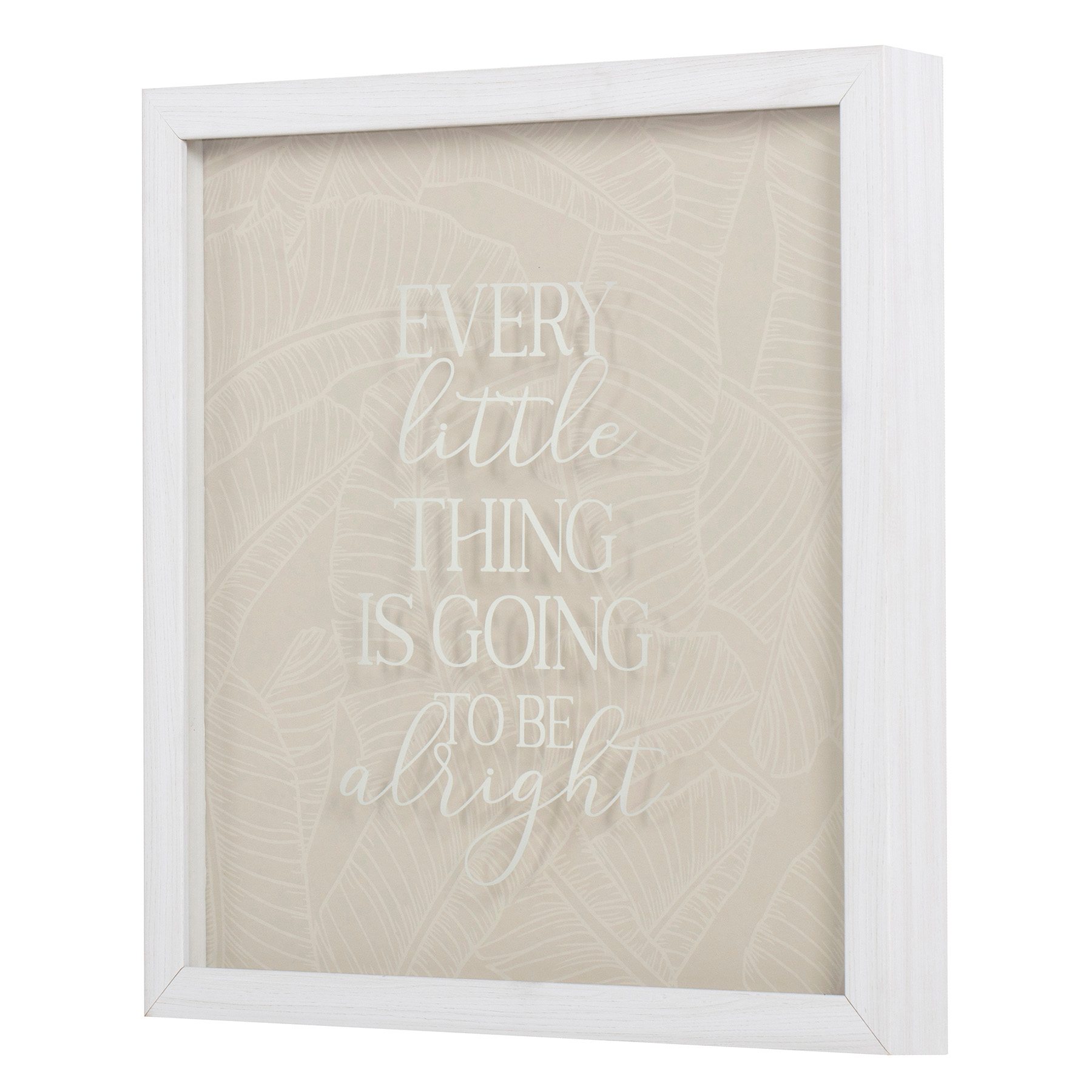 Found & Fable Framed Every Little Thing Is Going To Be Alright Canvas Wall Art, 12"