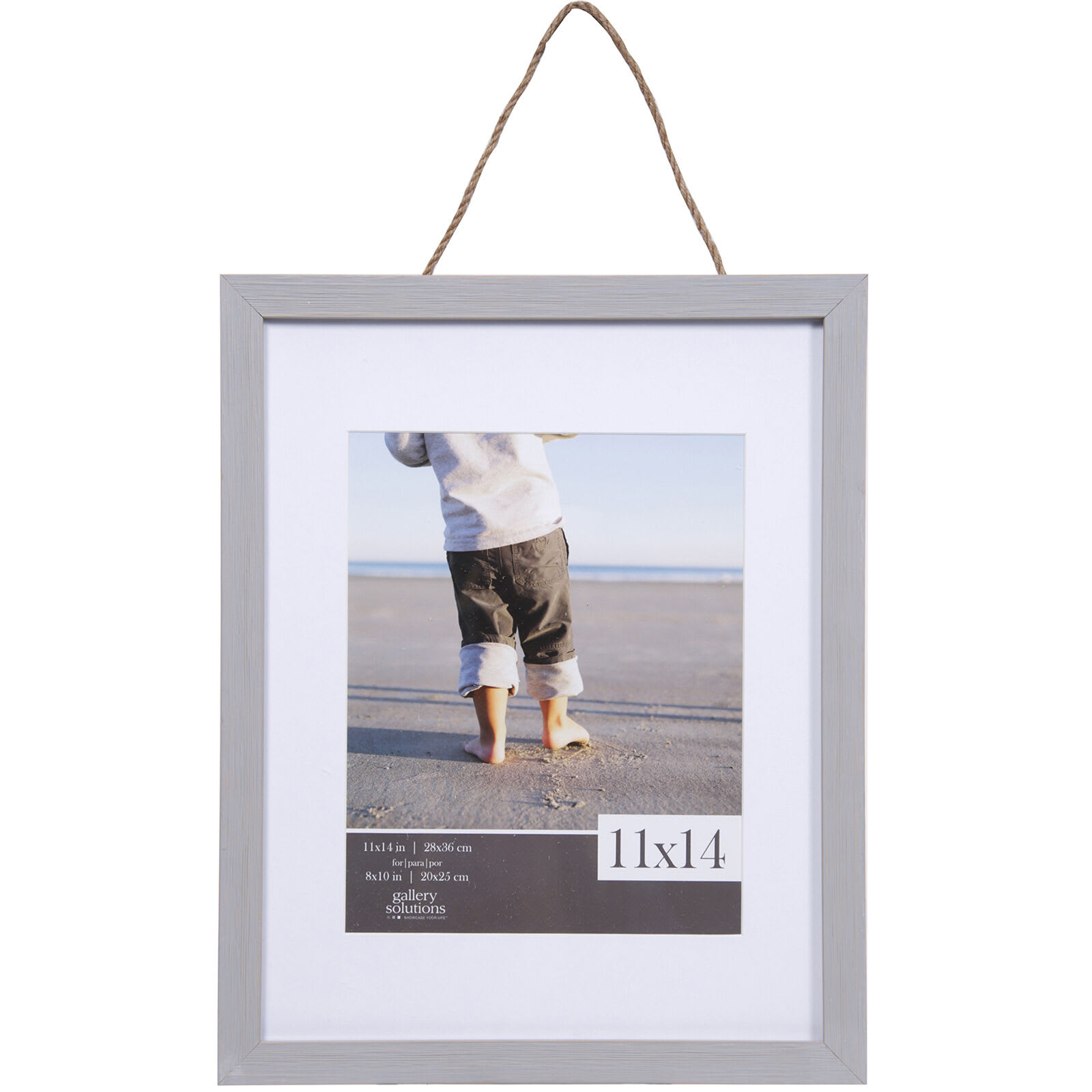 11x14 Matted to 8x10 Hanging Portrait Wall Frame